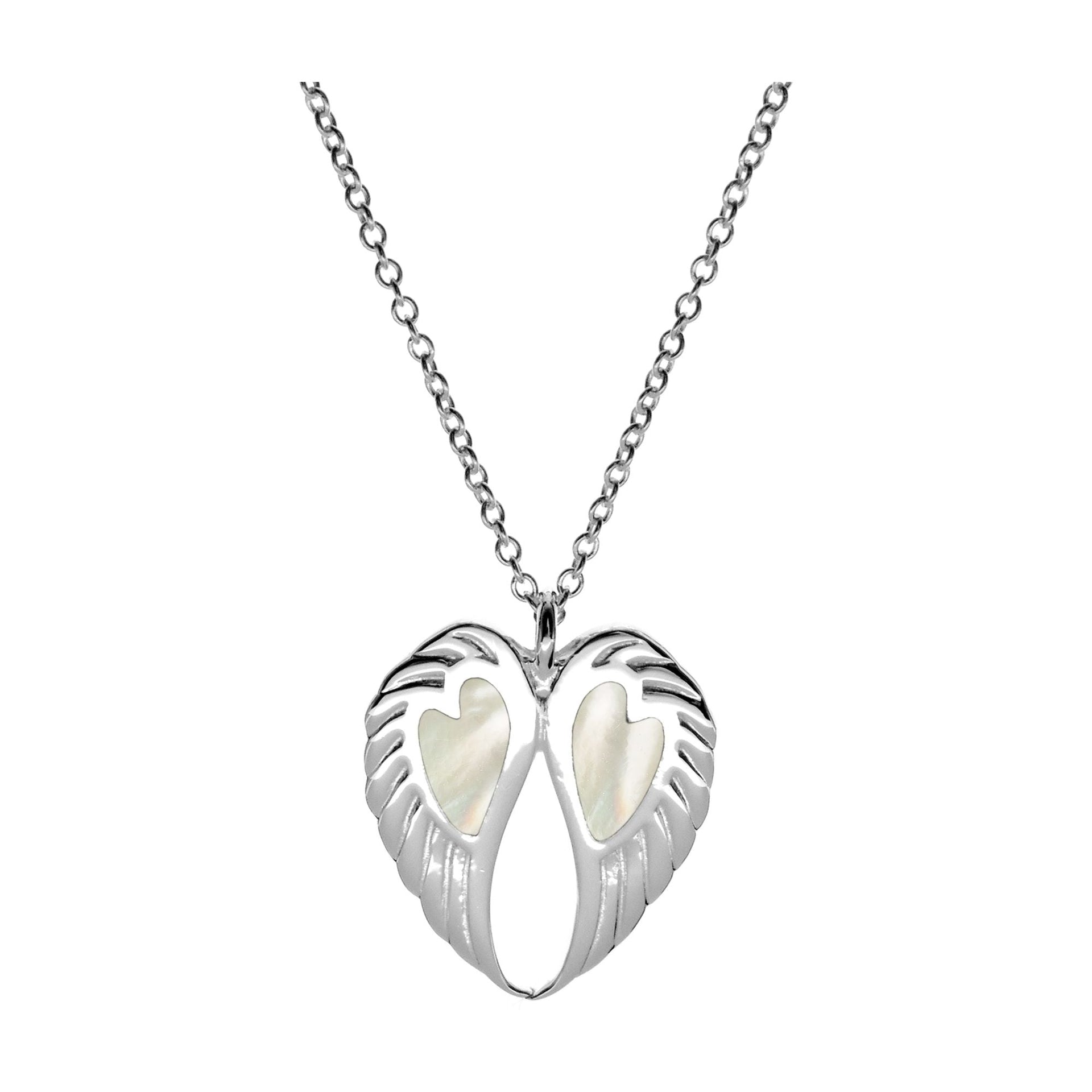 Leona mother of pearl angel wings necklet