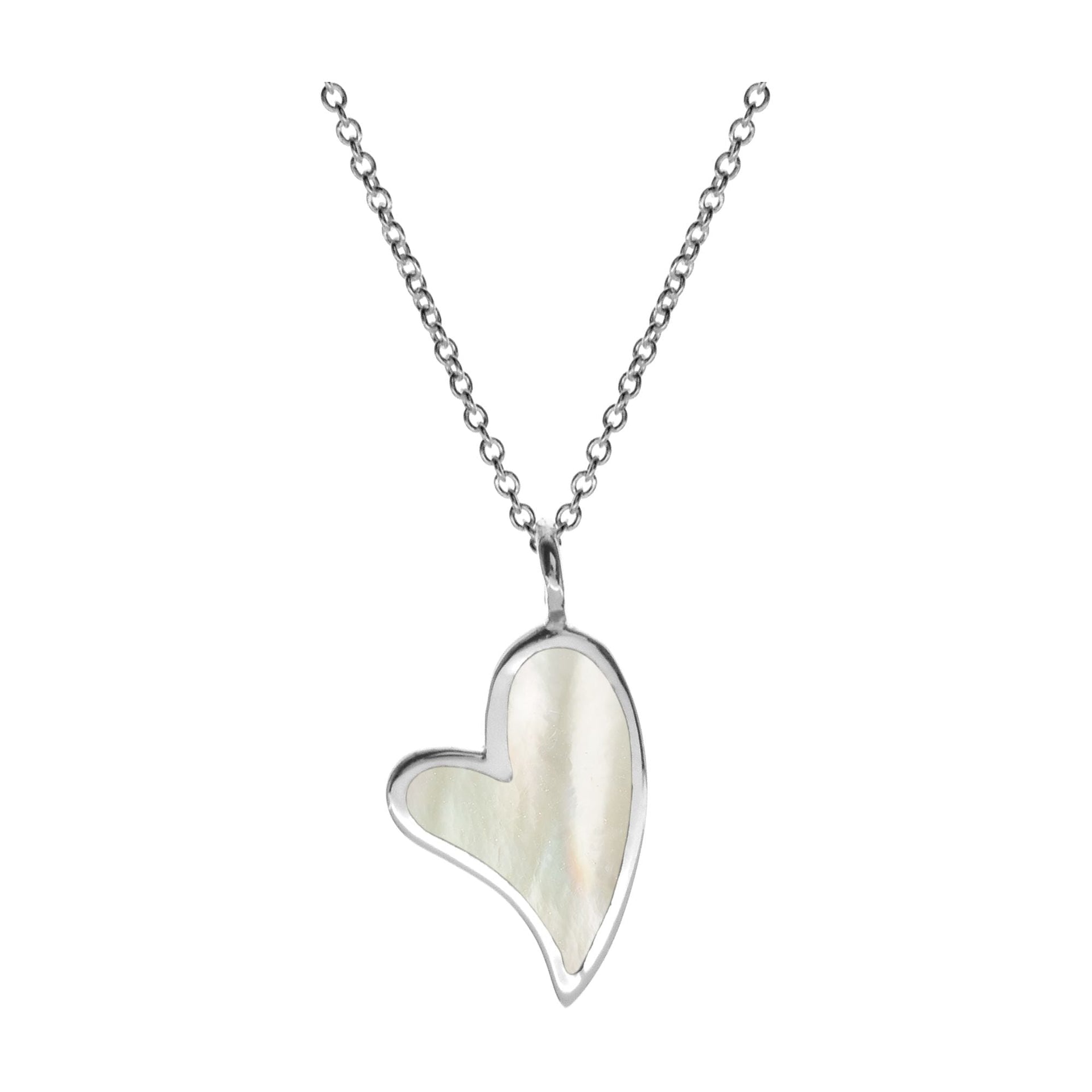 Bronwen mother of pearl heart necklace