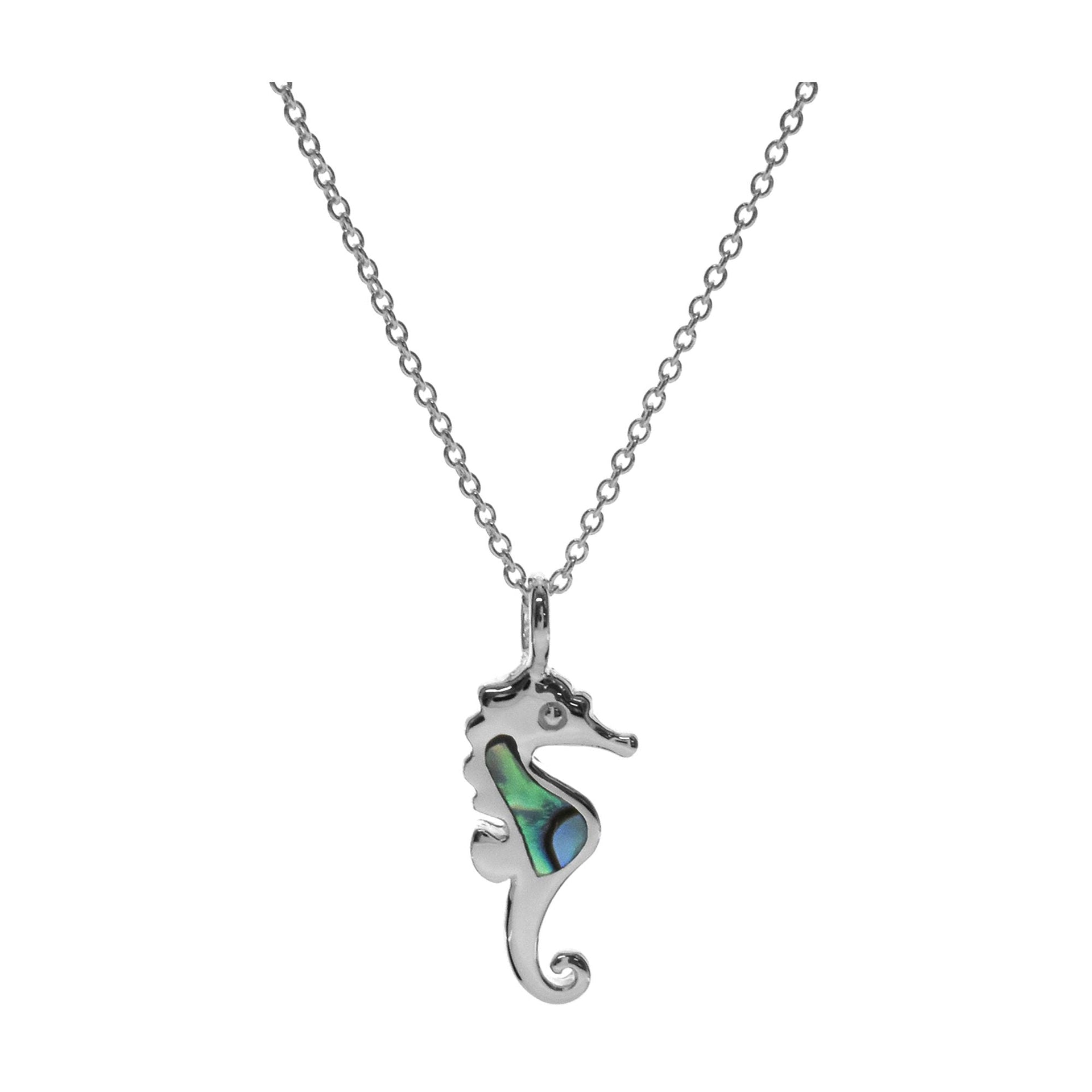 Leona seahorse paua shell necklet