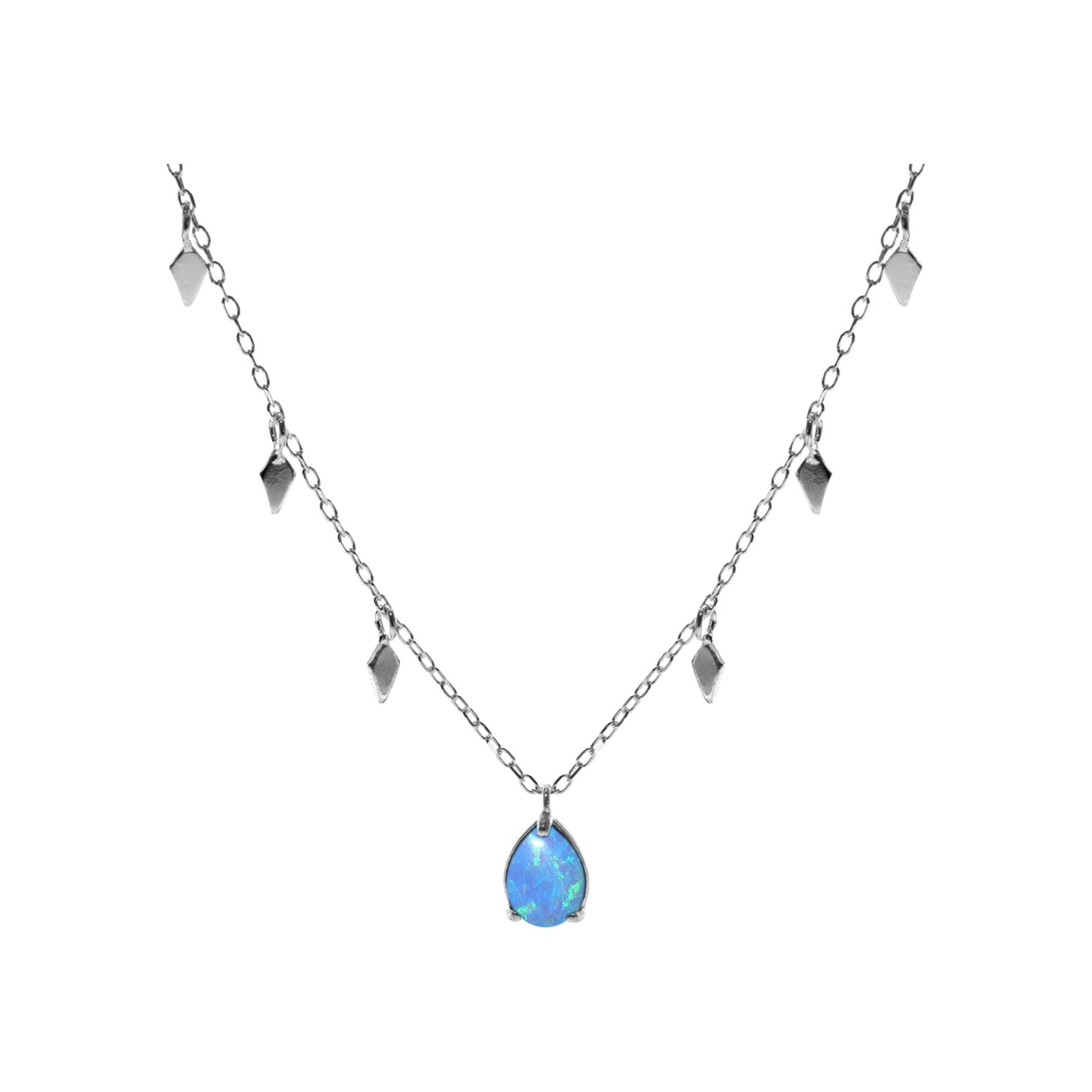 Angelica blue opalique kite charm necklace
