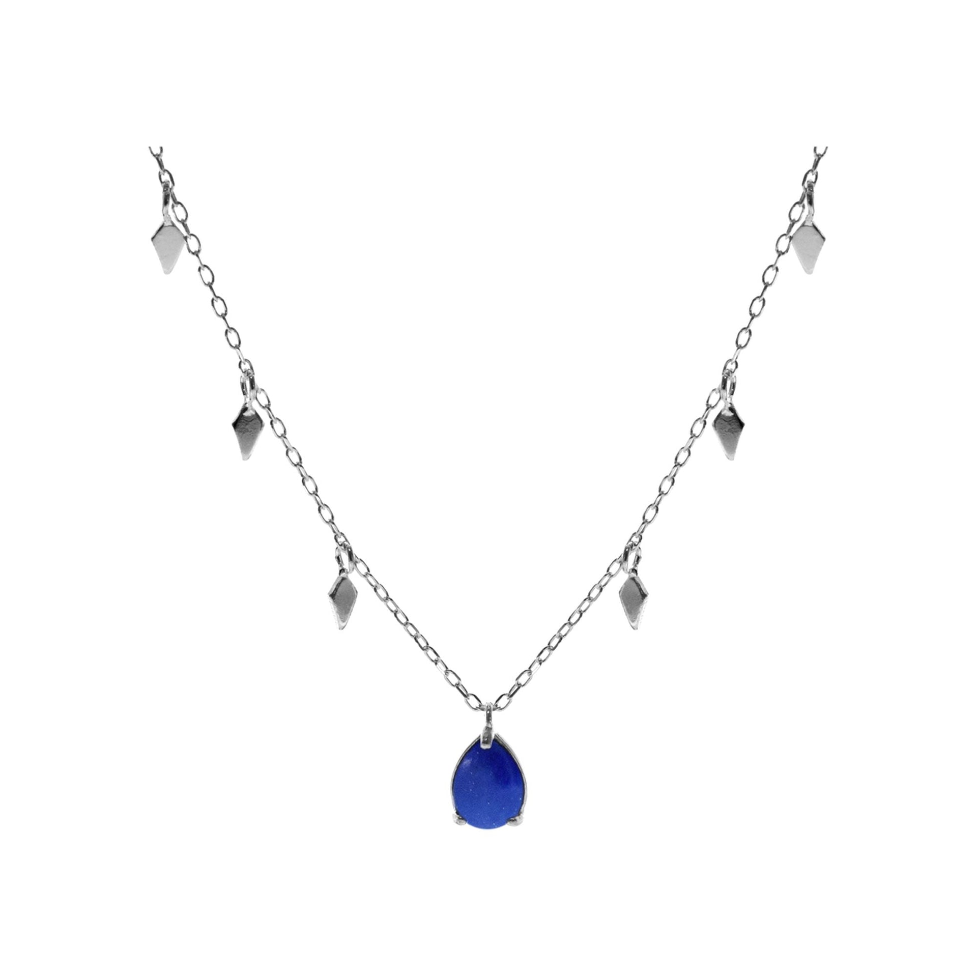Bridget lapis lazuli kite charm necklace
