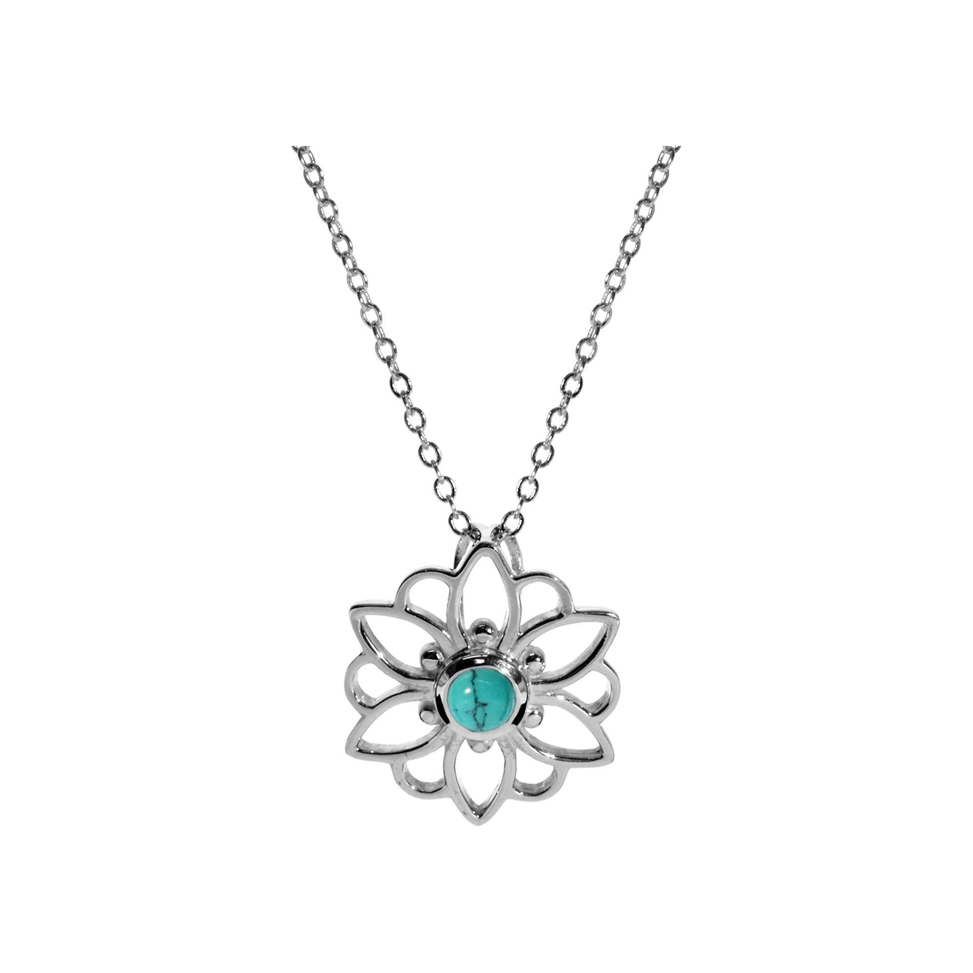 Catalina turquoise mandala necklace