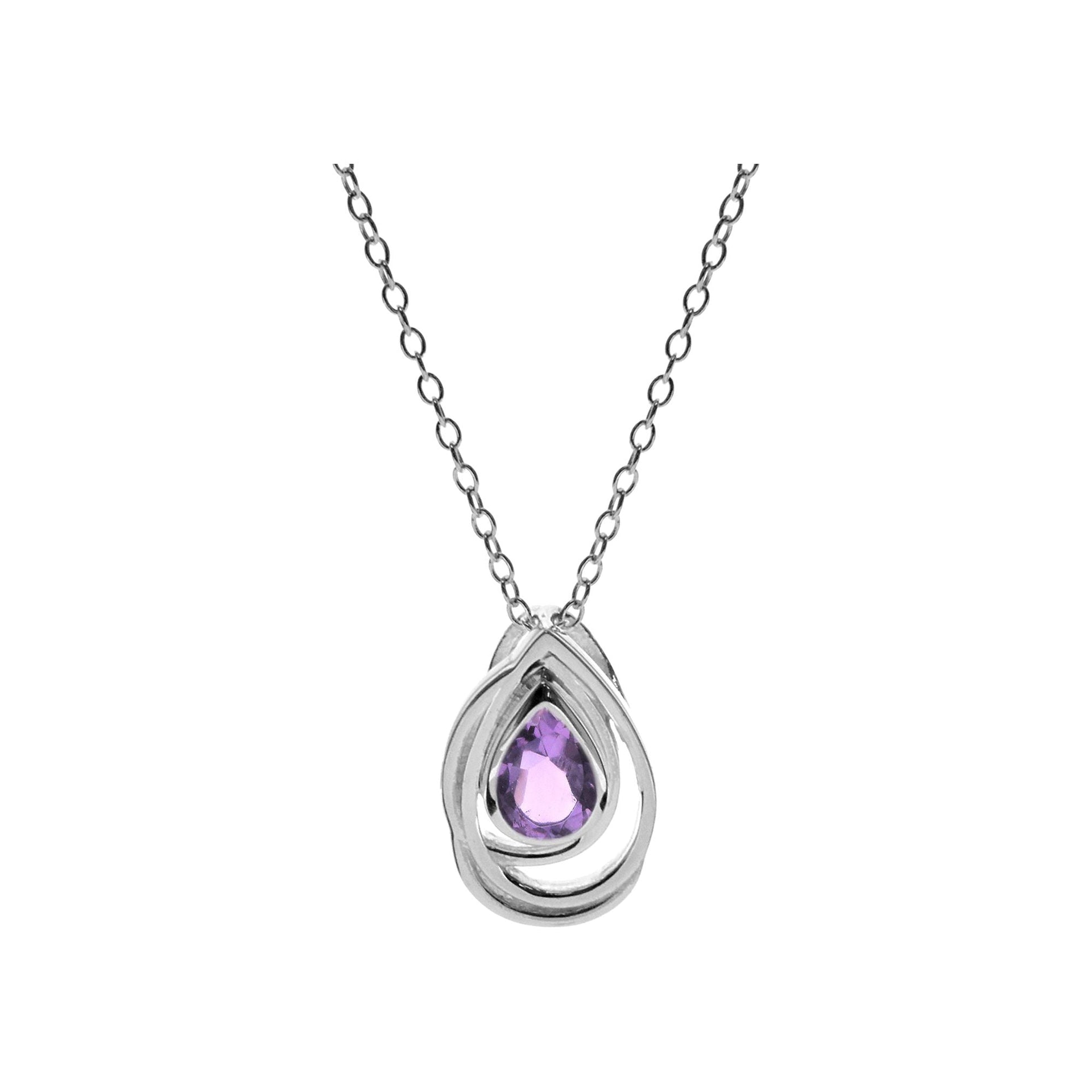 Viola amethyst wrap necklace