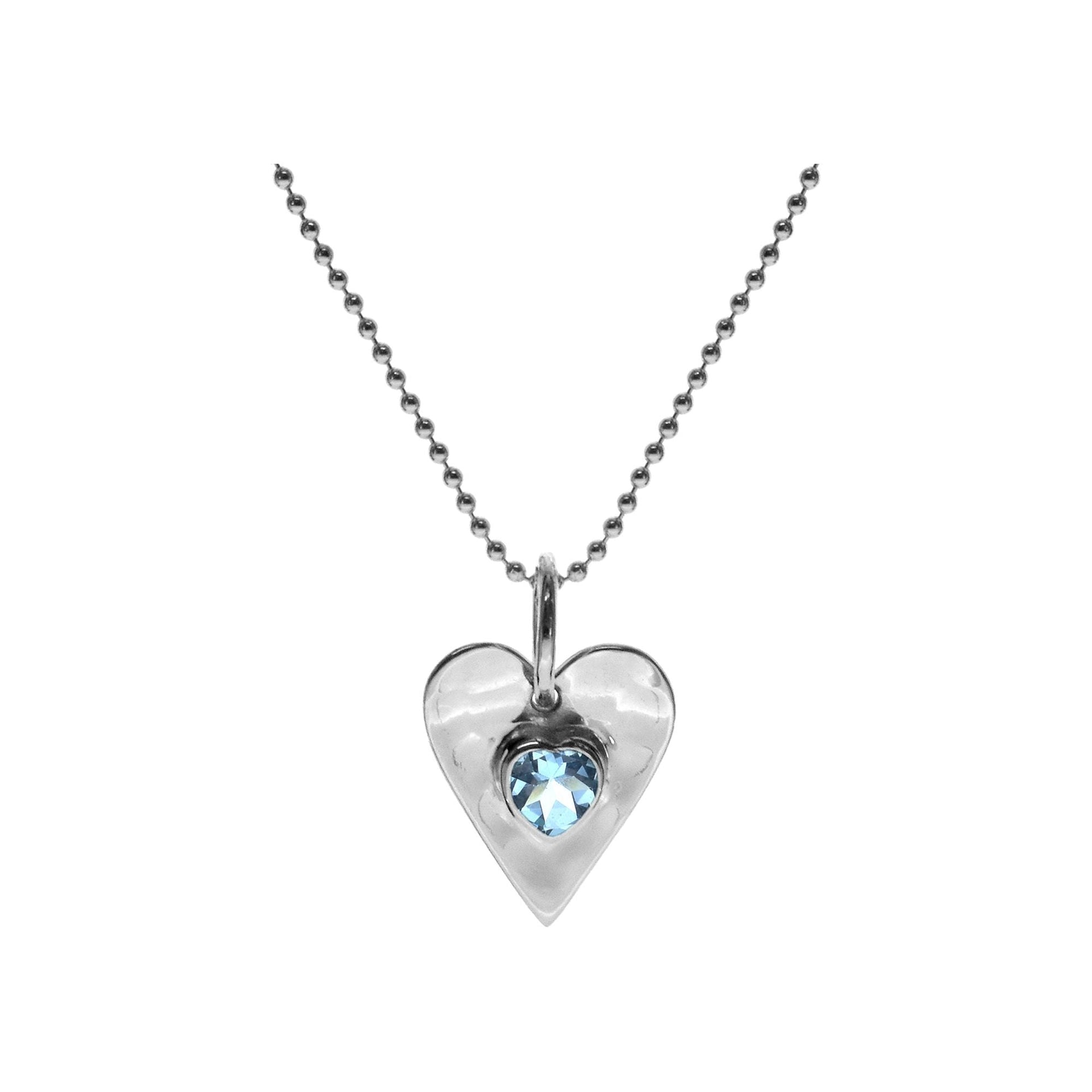Lexi blue topaz heart necklace