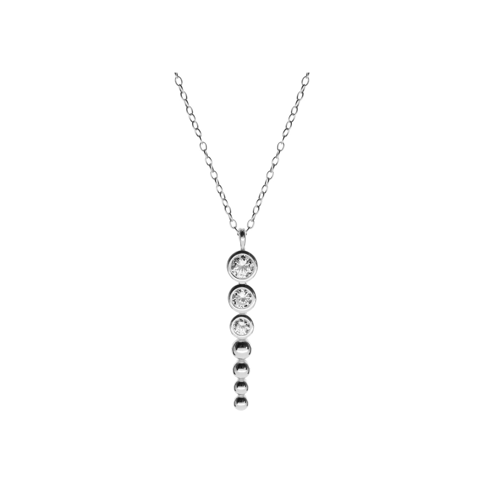 Kenzie cascading circles with CZ necklace