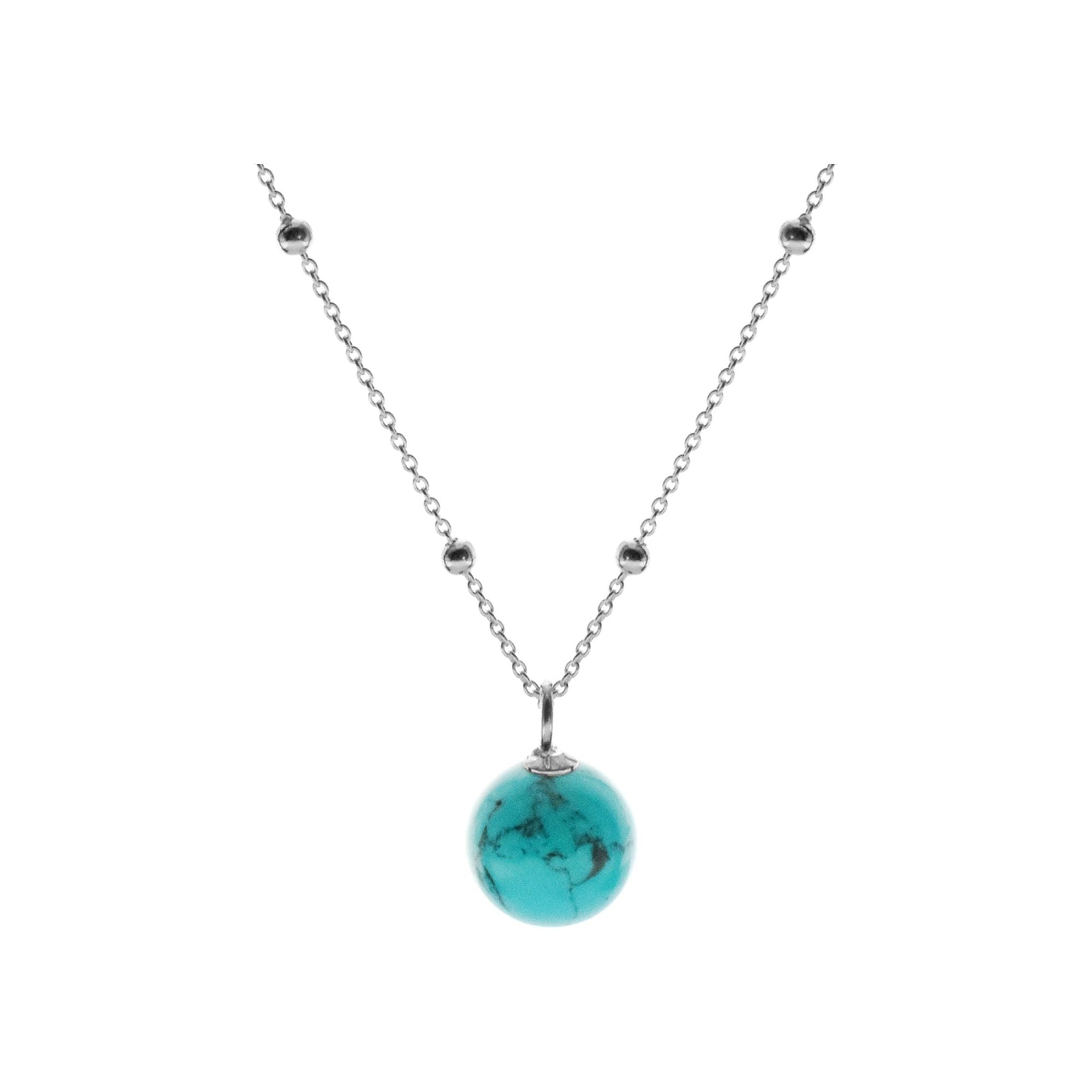 Jaelyn turquoise satellite necklace