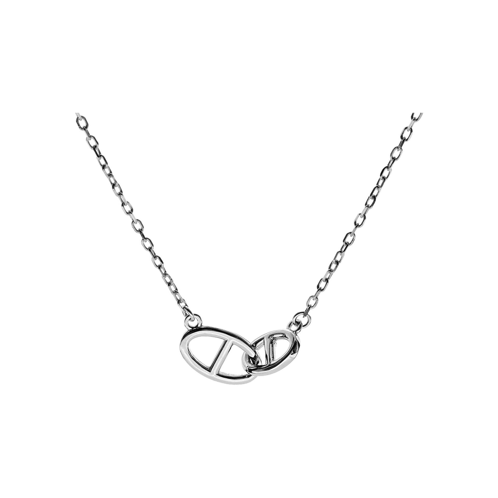 Lara anchor chain motif necklet