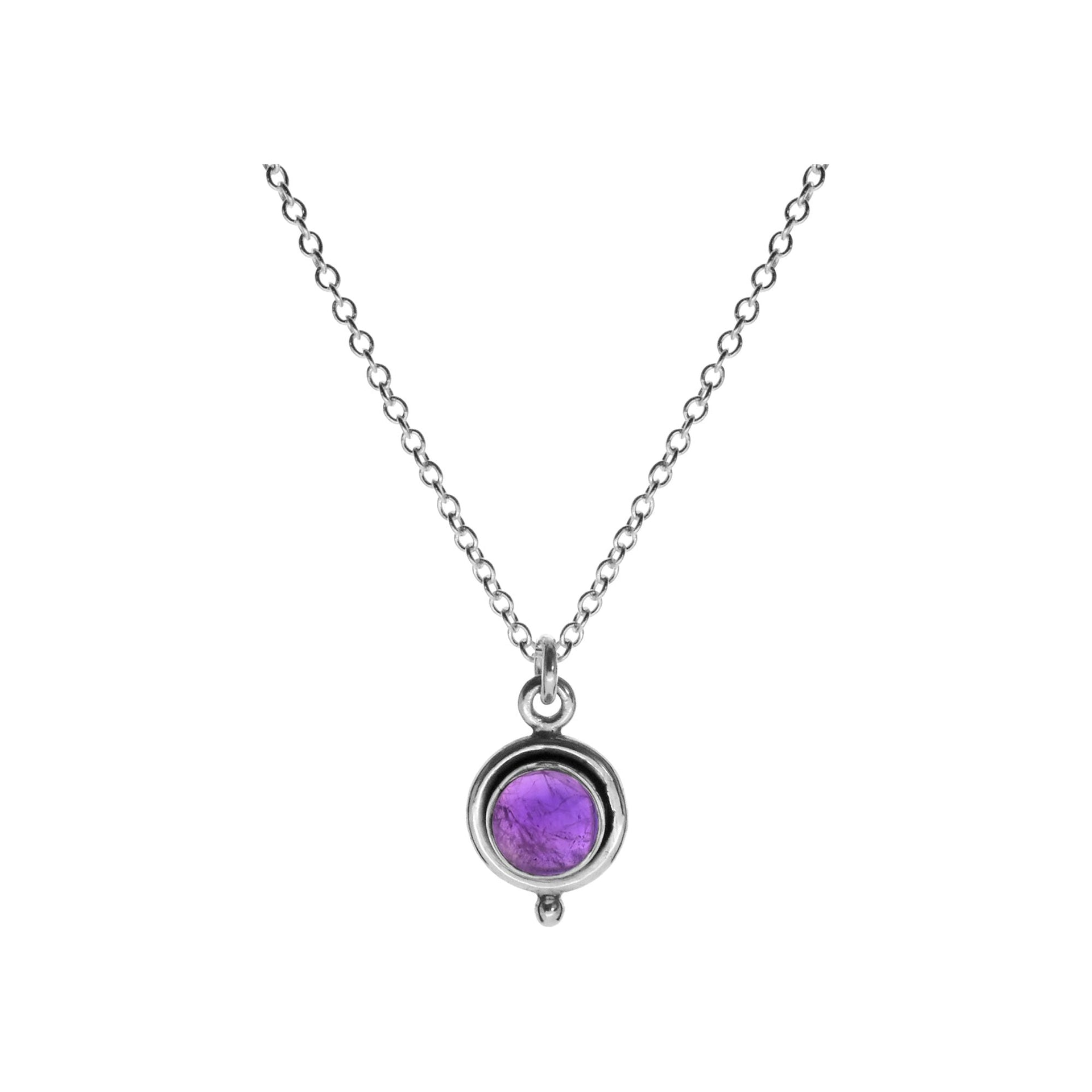 Chloe framed amethyst round necklace