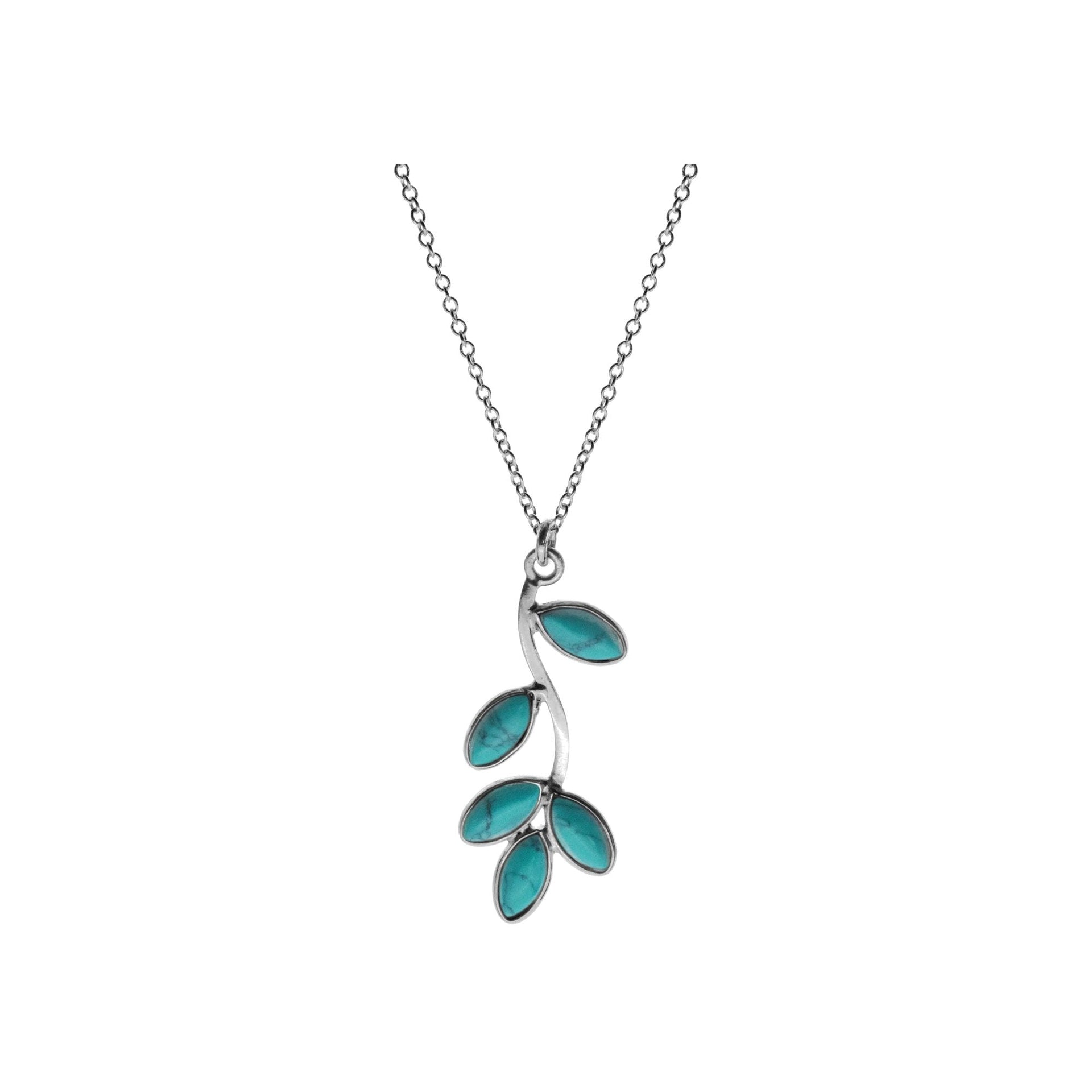 Chloe turquoise sprig necklace