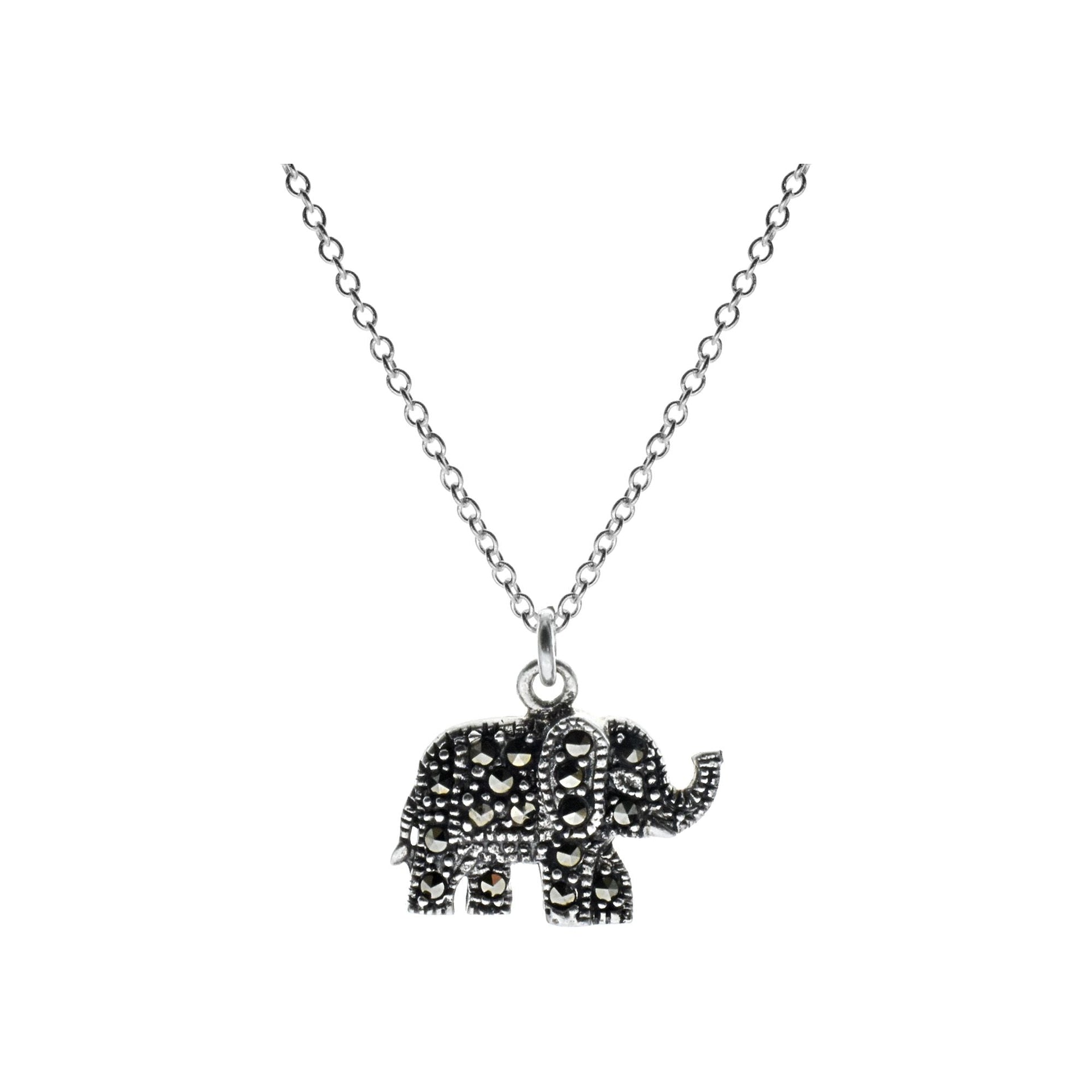 Lottie marcasite elephant necklace