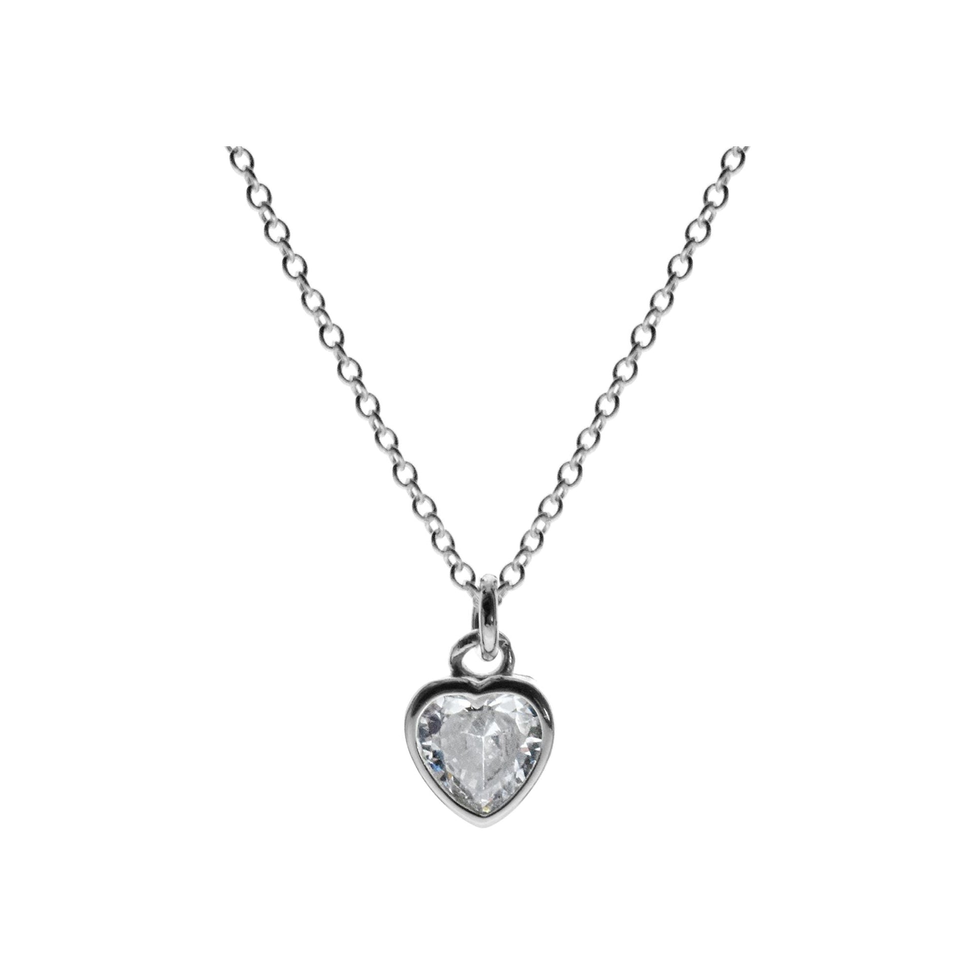 Chloe heart CZ necklace
