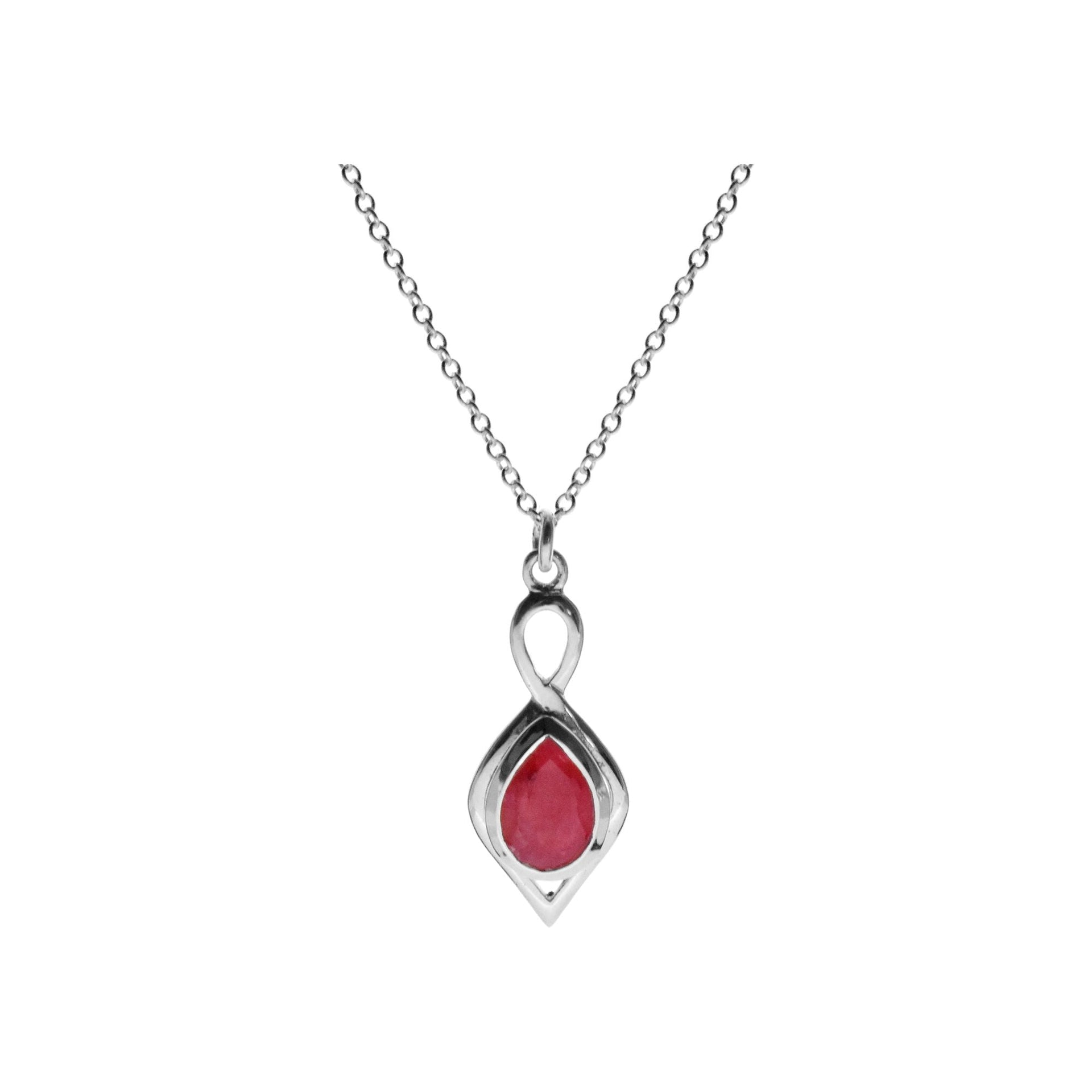Samira dart shaped ruby quartz necklace