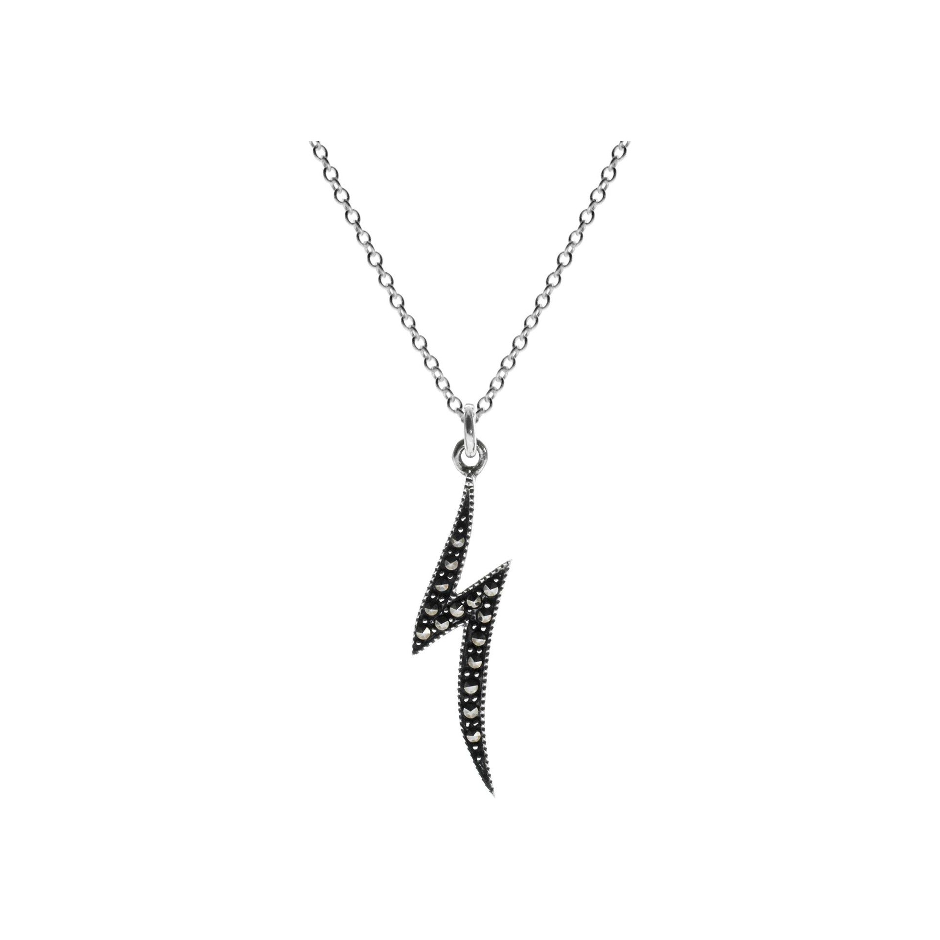 Lottie marcasite lightning bolt necklace