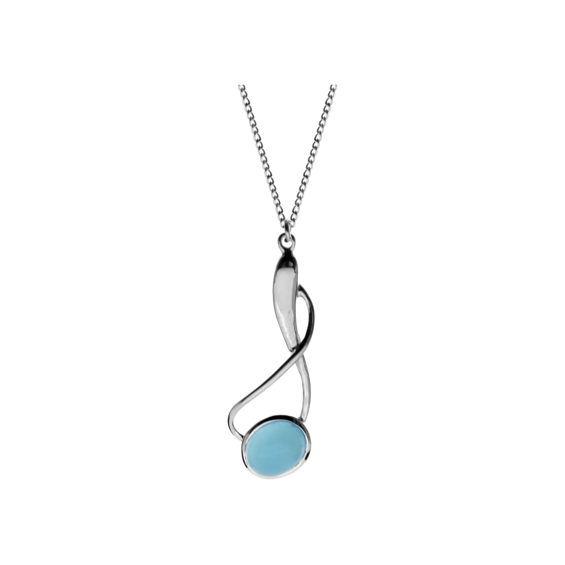 Lola blue chalcedony twist necklace