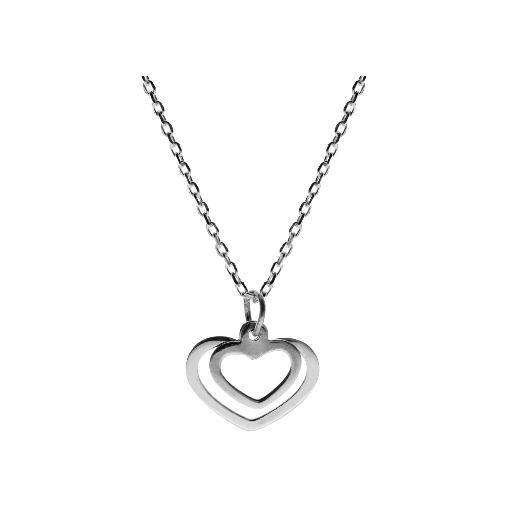 Chloe suspended double heart necklace