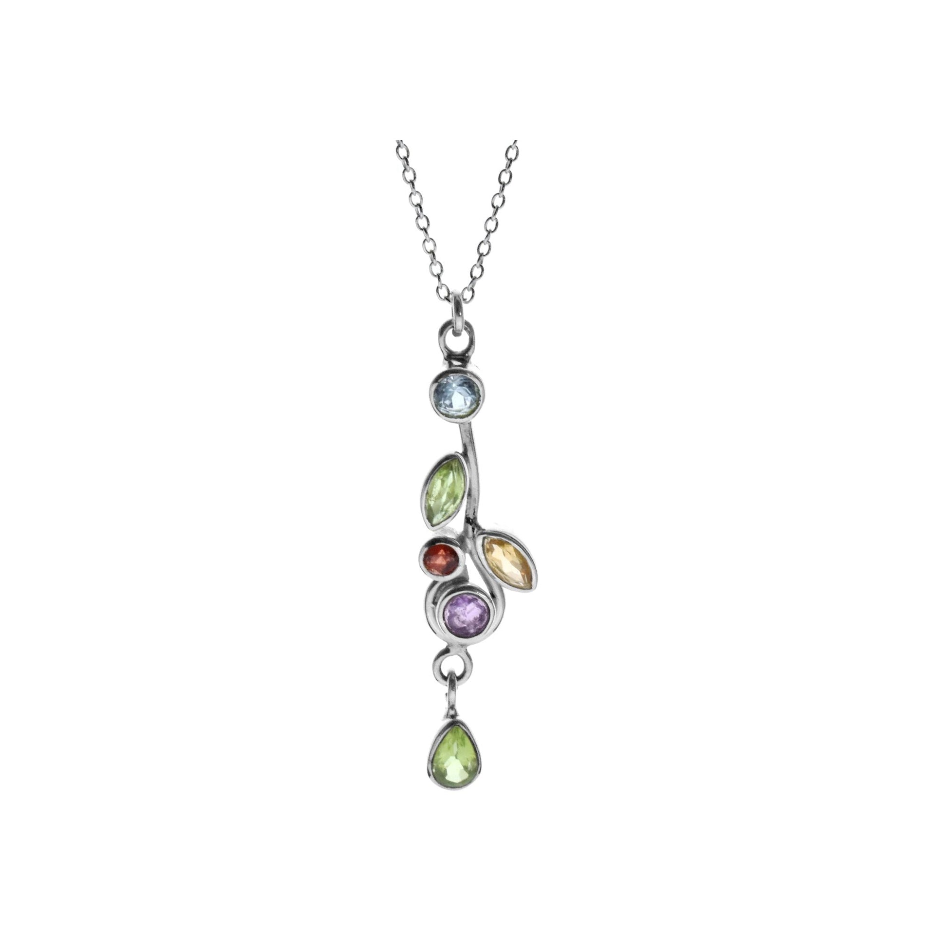 Chloe multi stoned multi shaped necklace