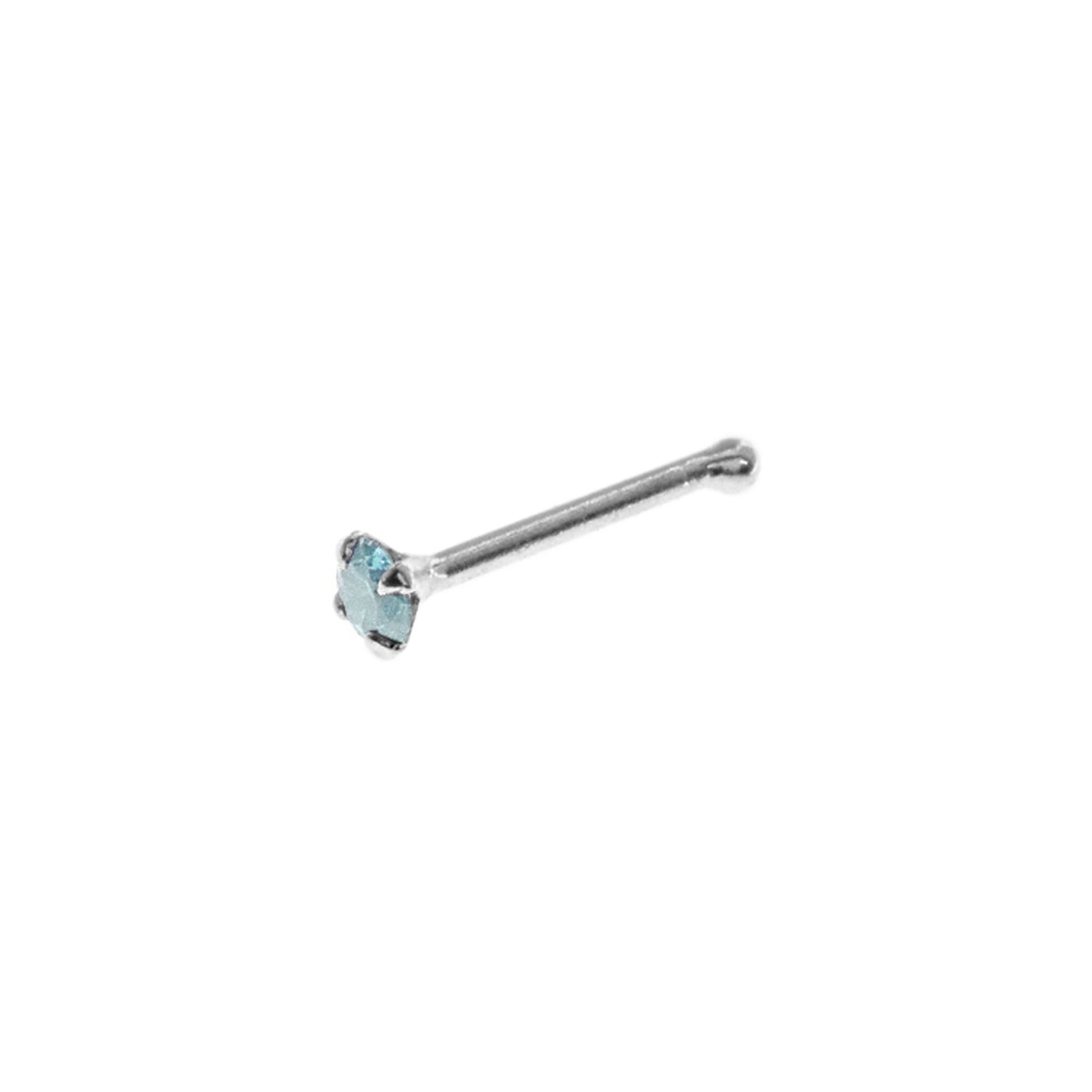 Callista 2mm blue CZ nose pin