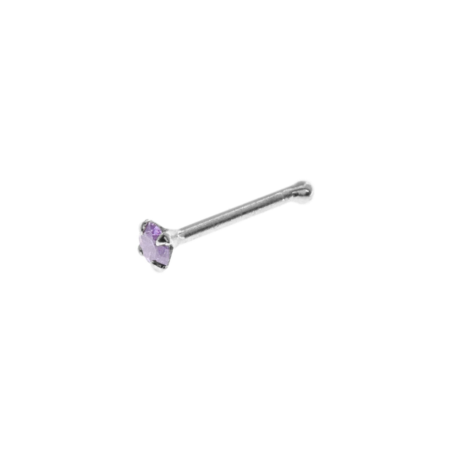 Callista 2mm purple CZ nose pin