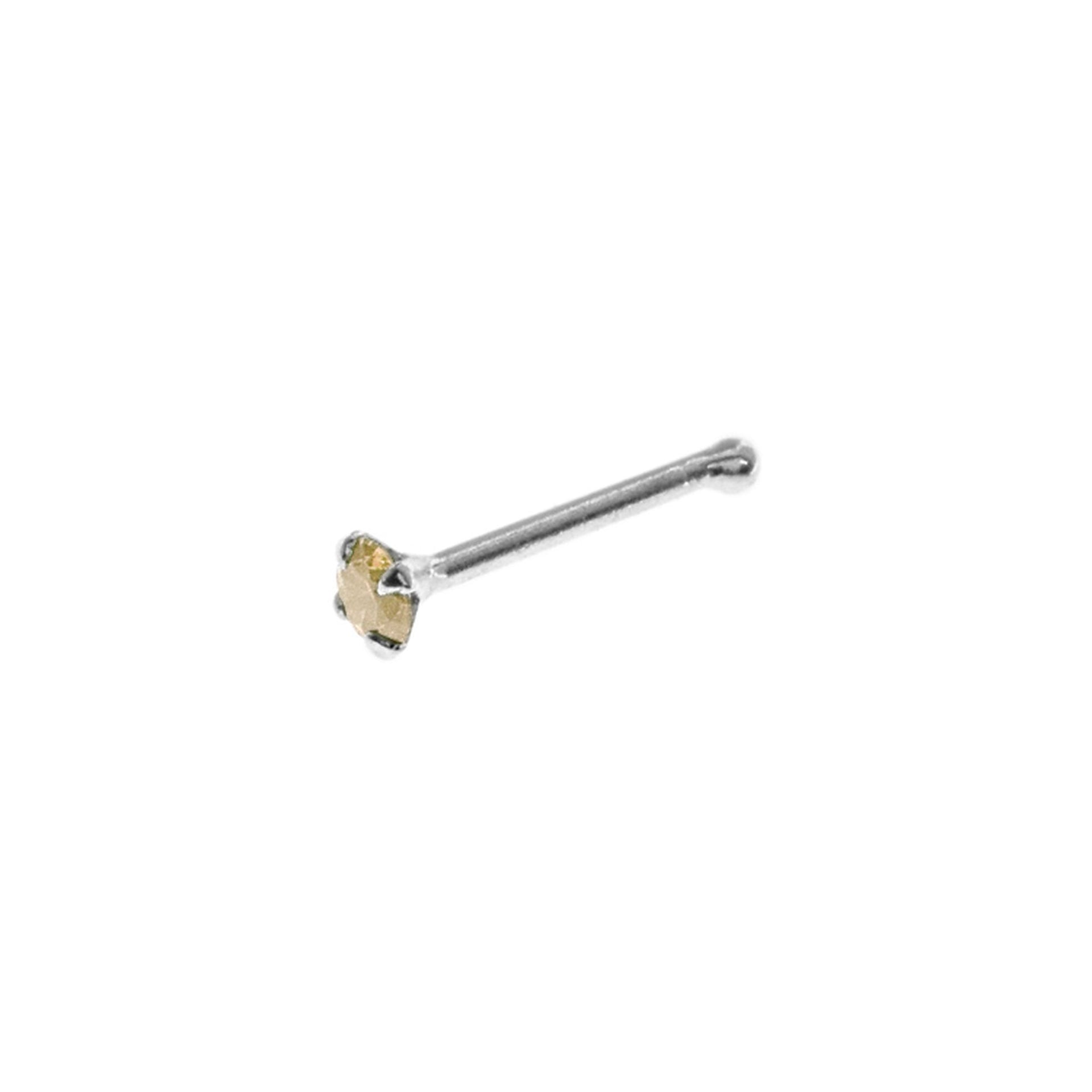 Callista 2mm yellow CZ nose pin