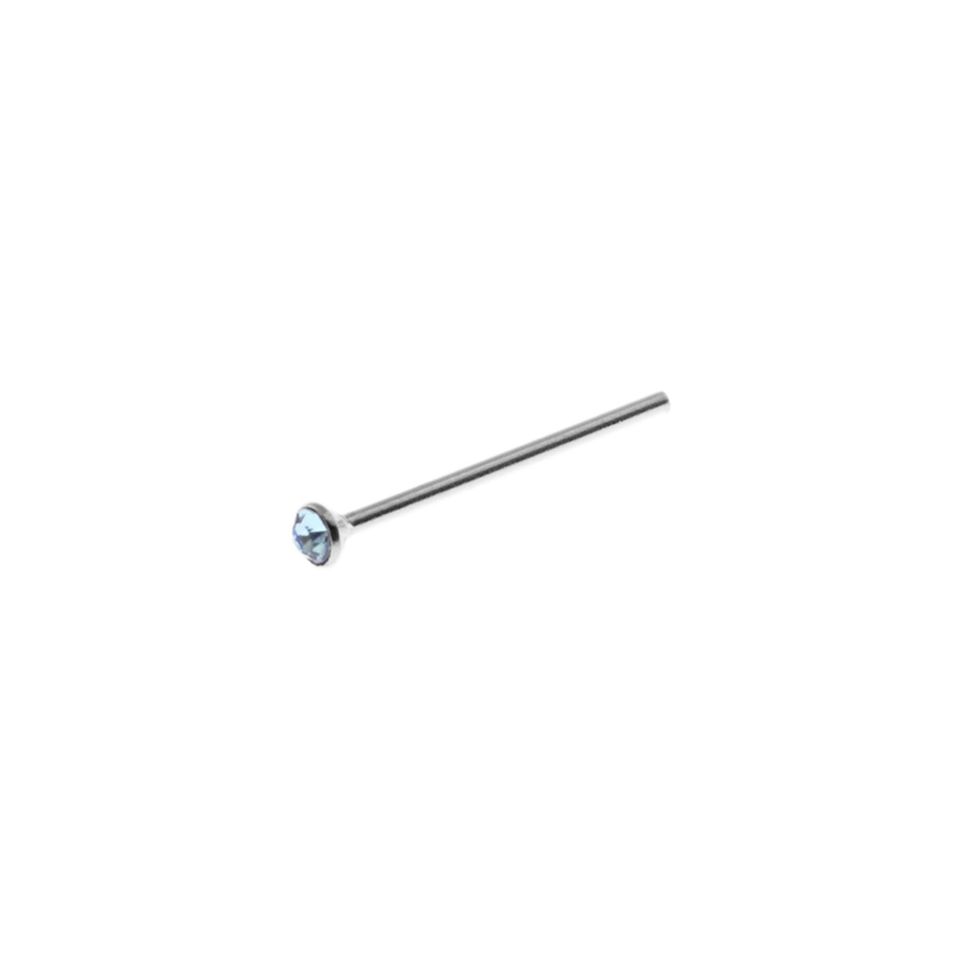 Heidi 1.5mm blue CZ nose pin