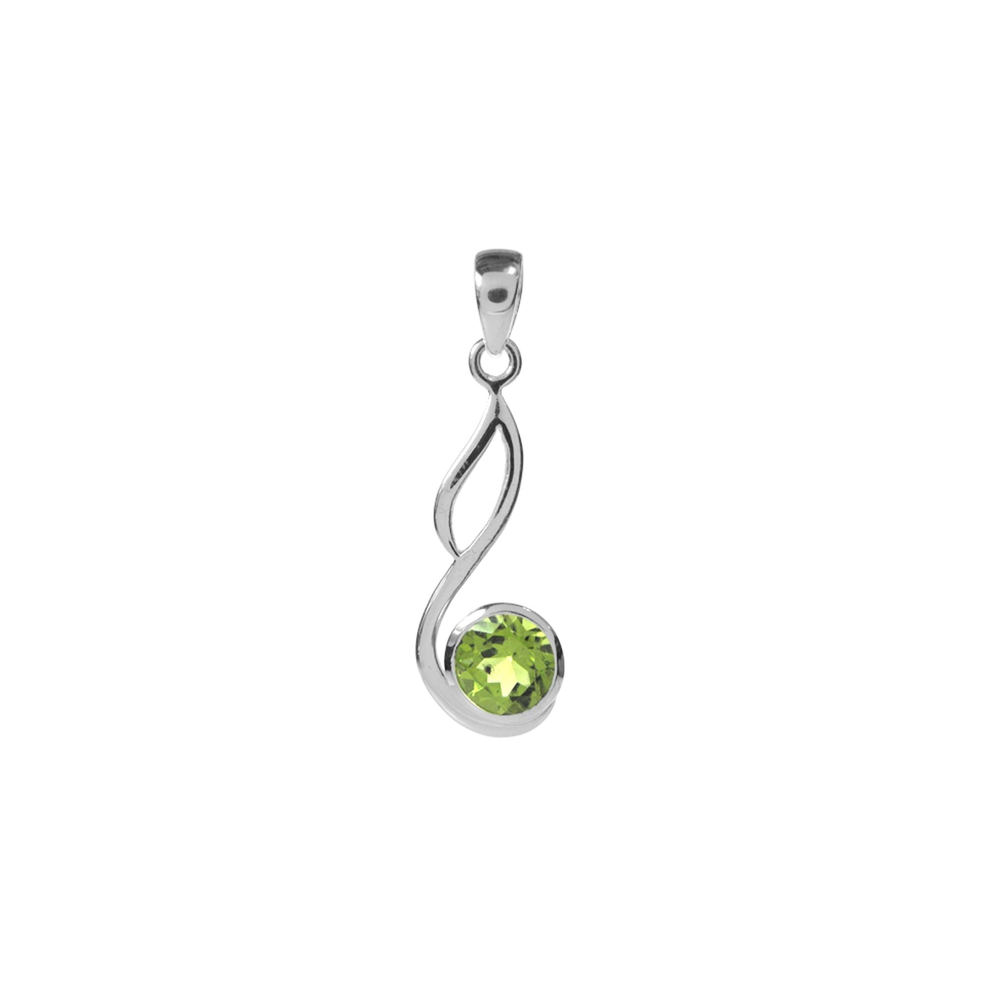 Lola peridot with swept open loop pendant