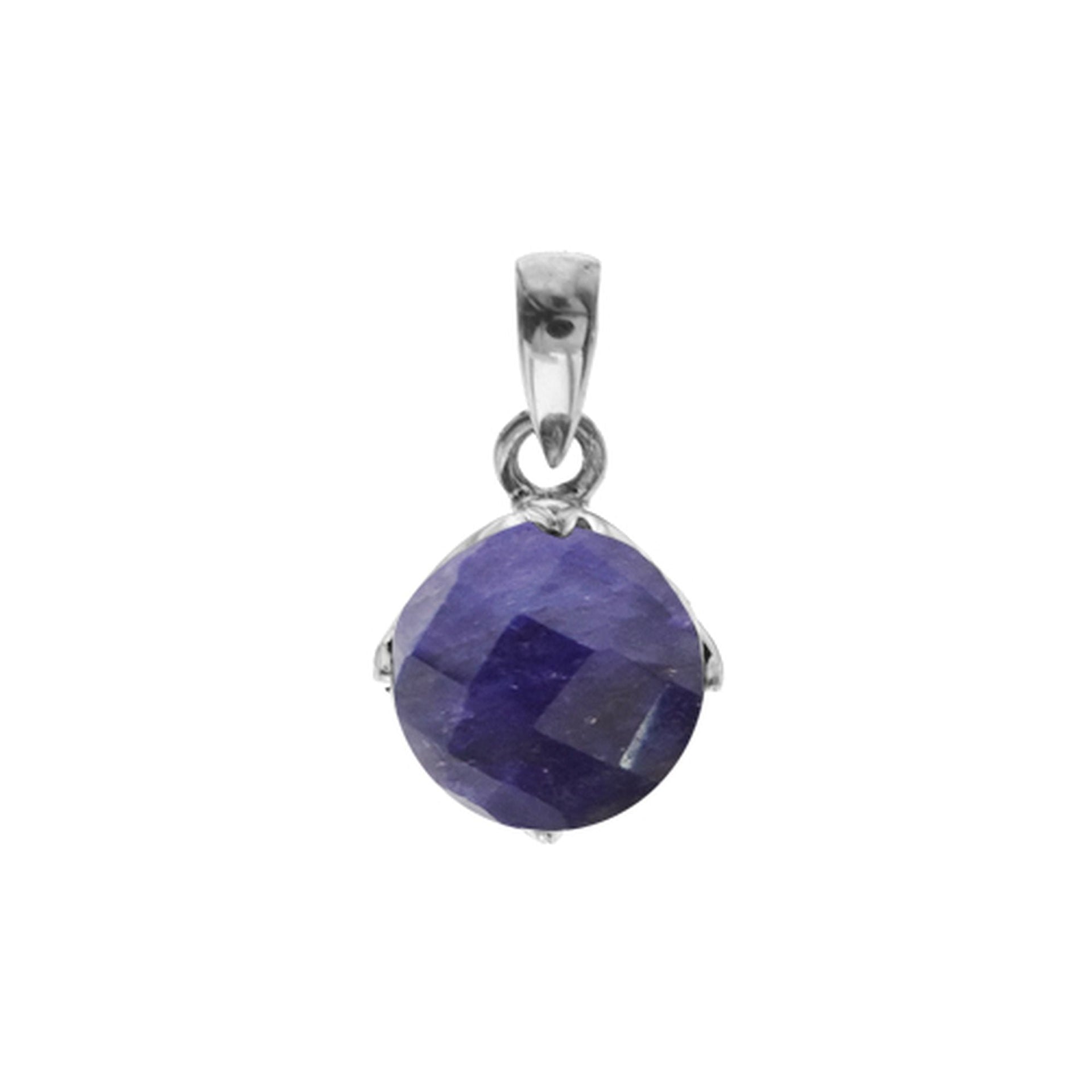 Kara small round sapphire quartz pendant