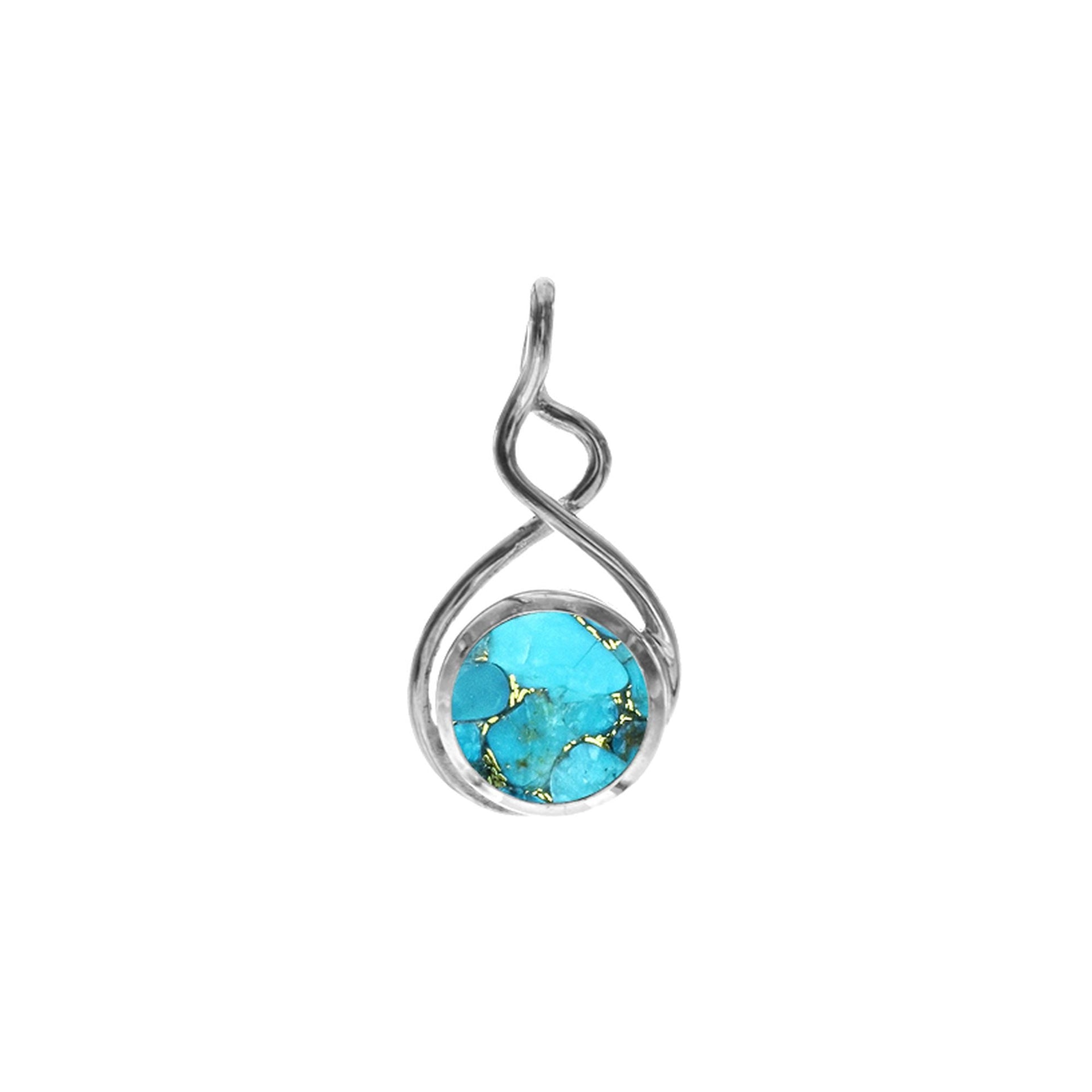 Amy squiggle blue mohave pendant