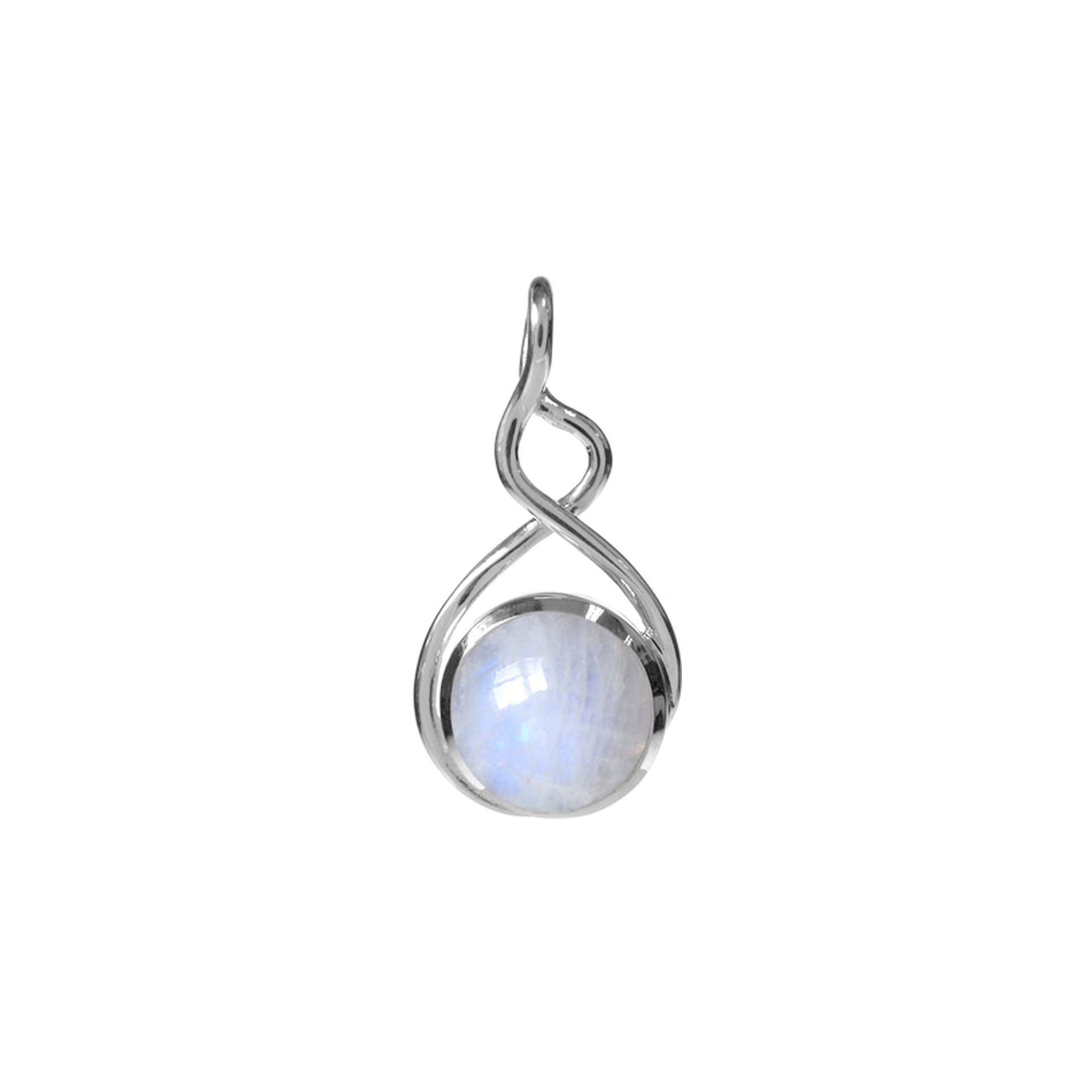 Amy squiggle rainbow moonstone pendant