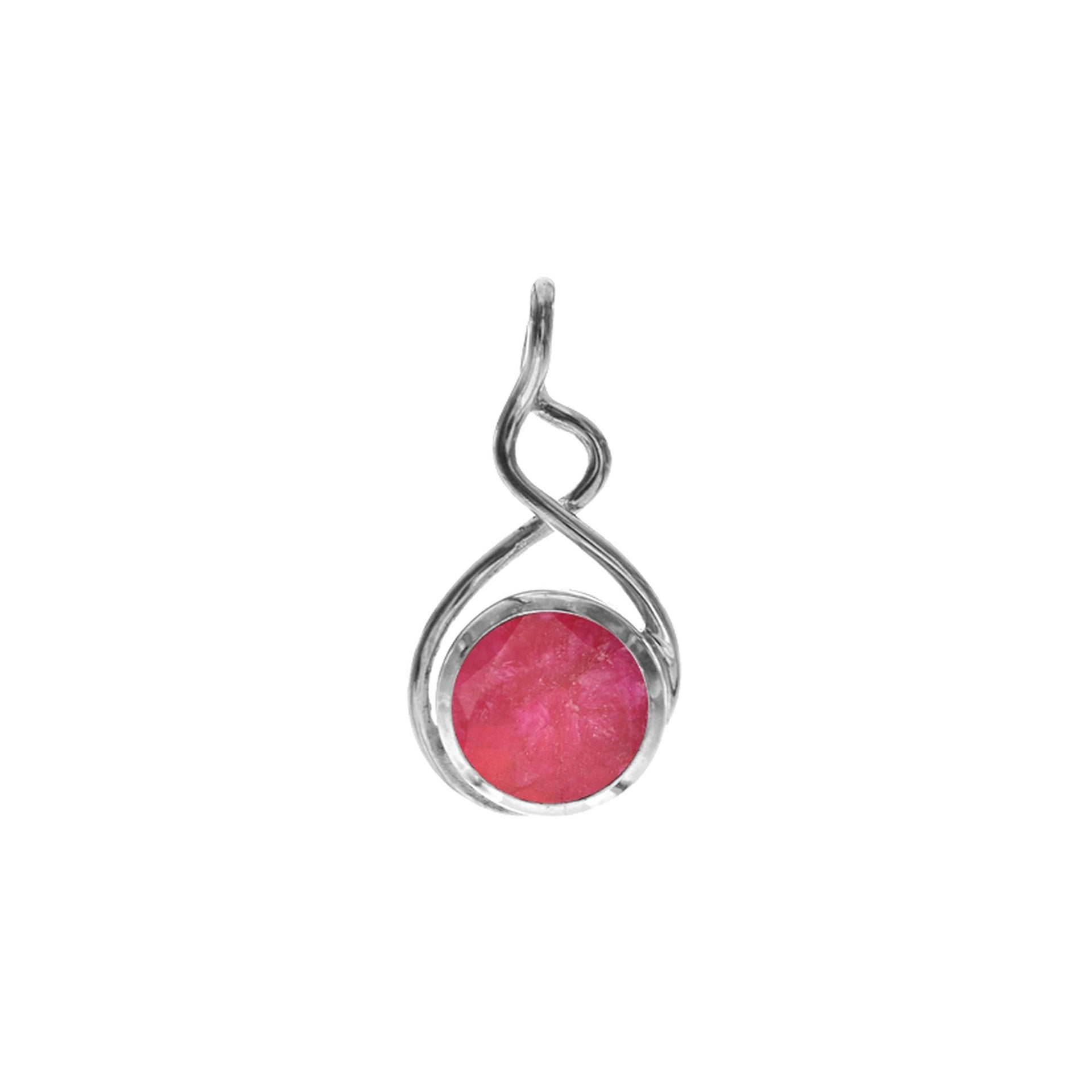 Amy squiggle ruby quartz pendant