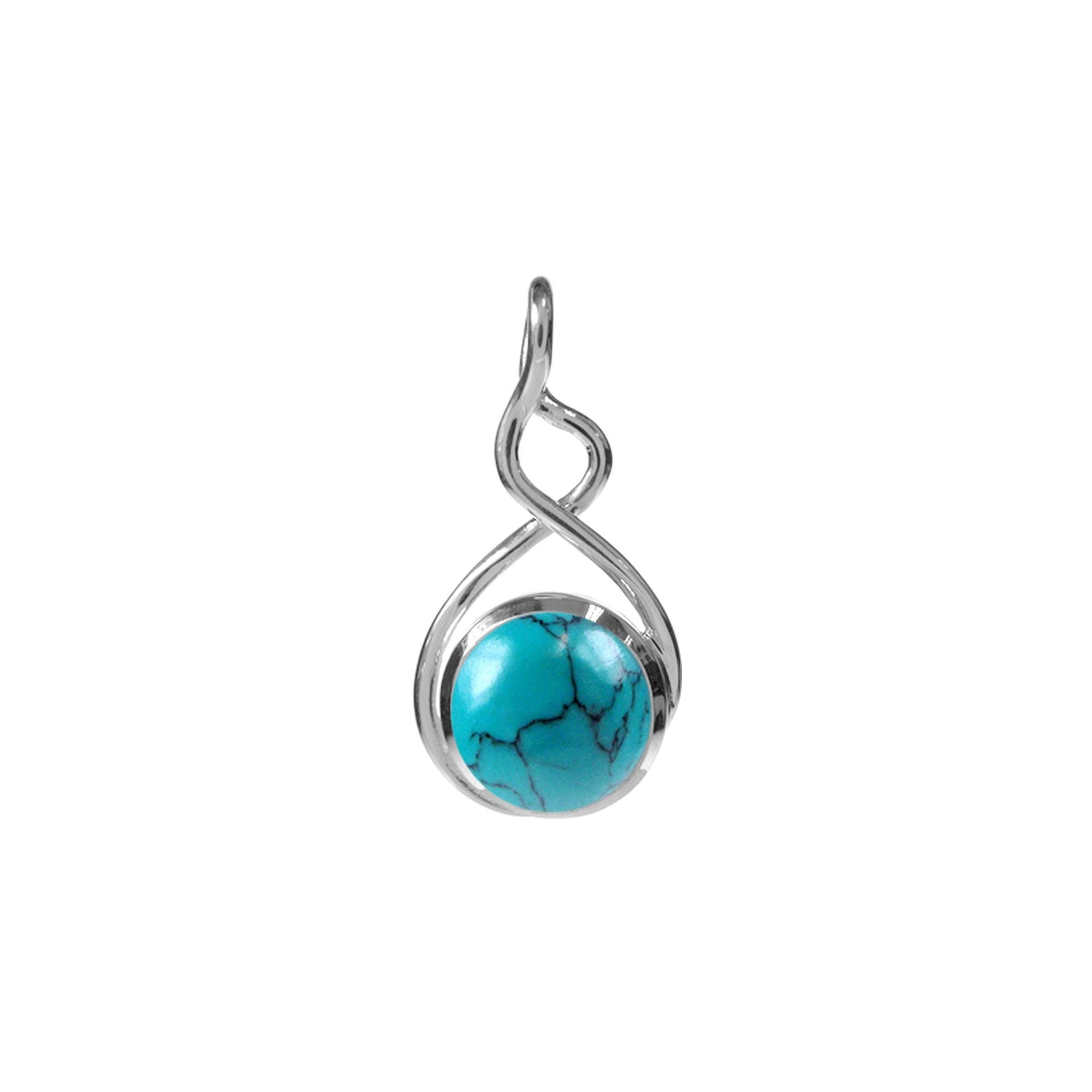 Amy squiggle turquoise pendant