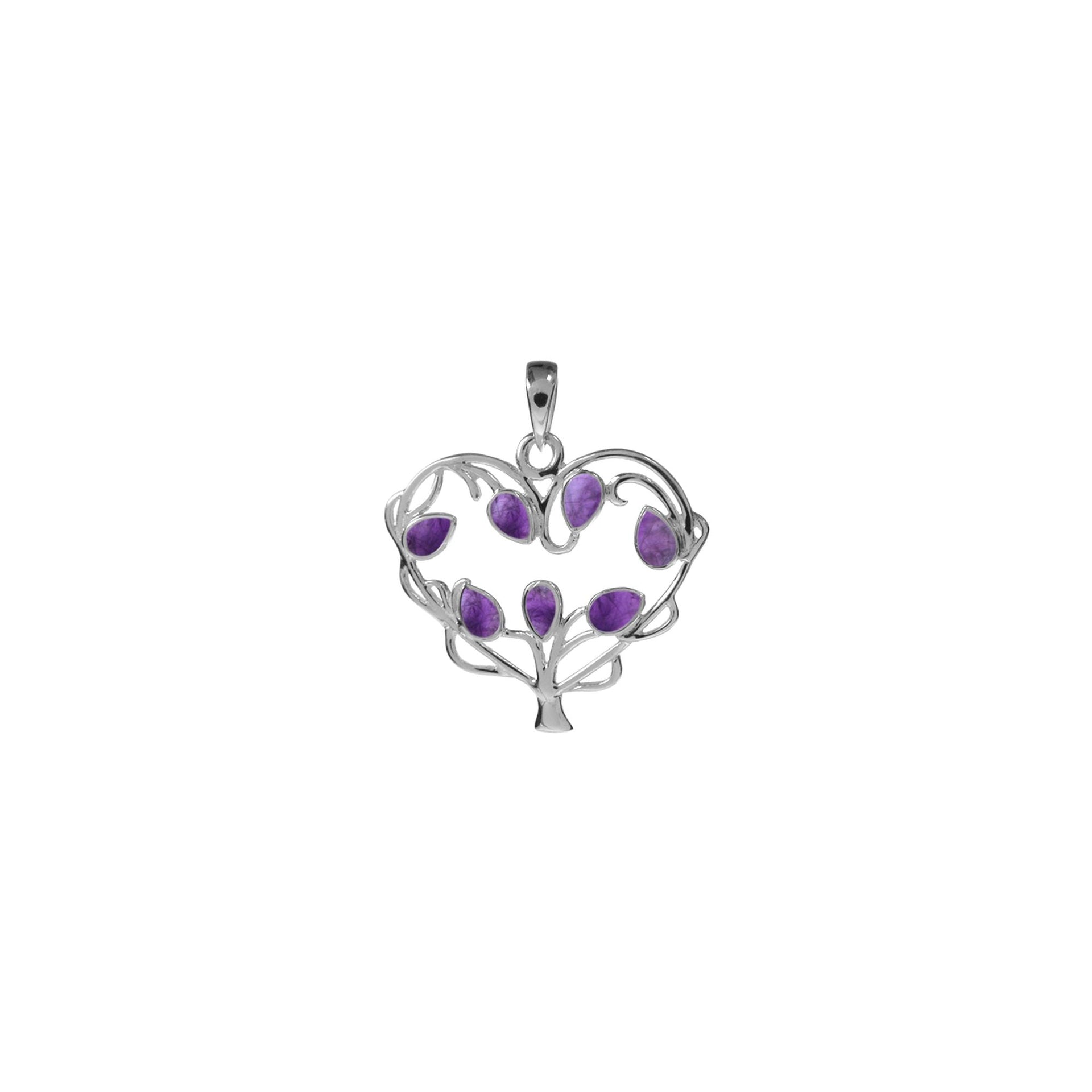 Catalina tree of life amethyst pendant