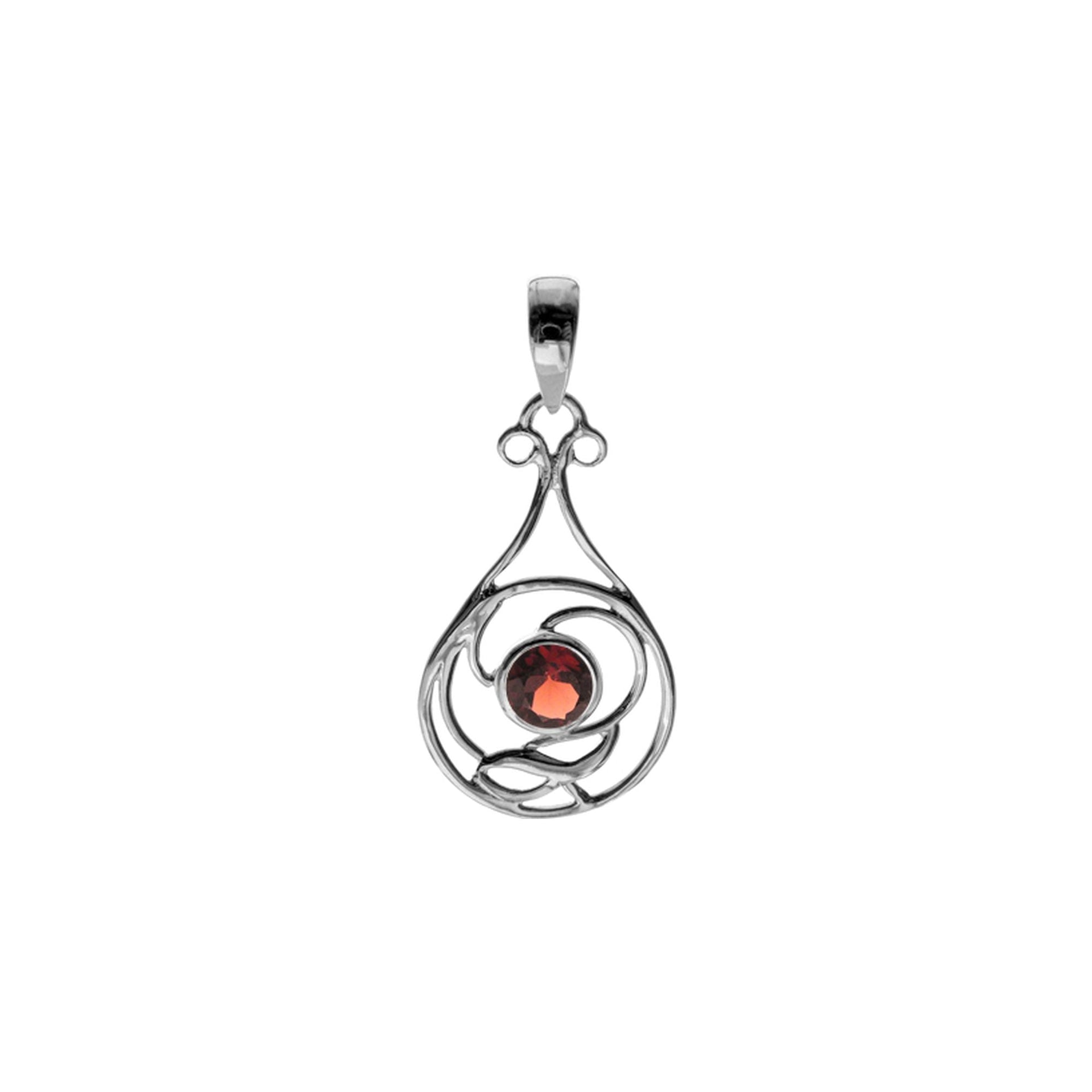 Tilly art nouveau garnet pendant