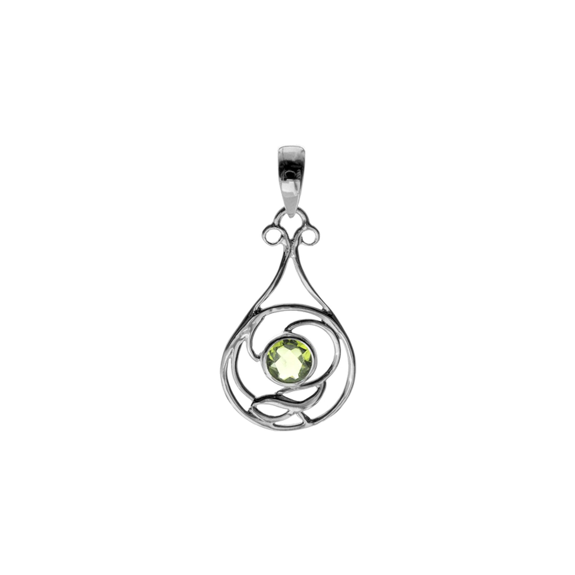 Tilly art nouveau peridot pendant