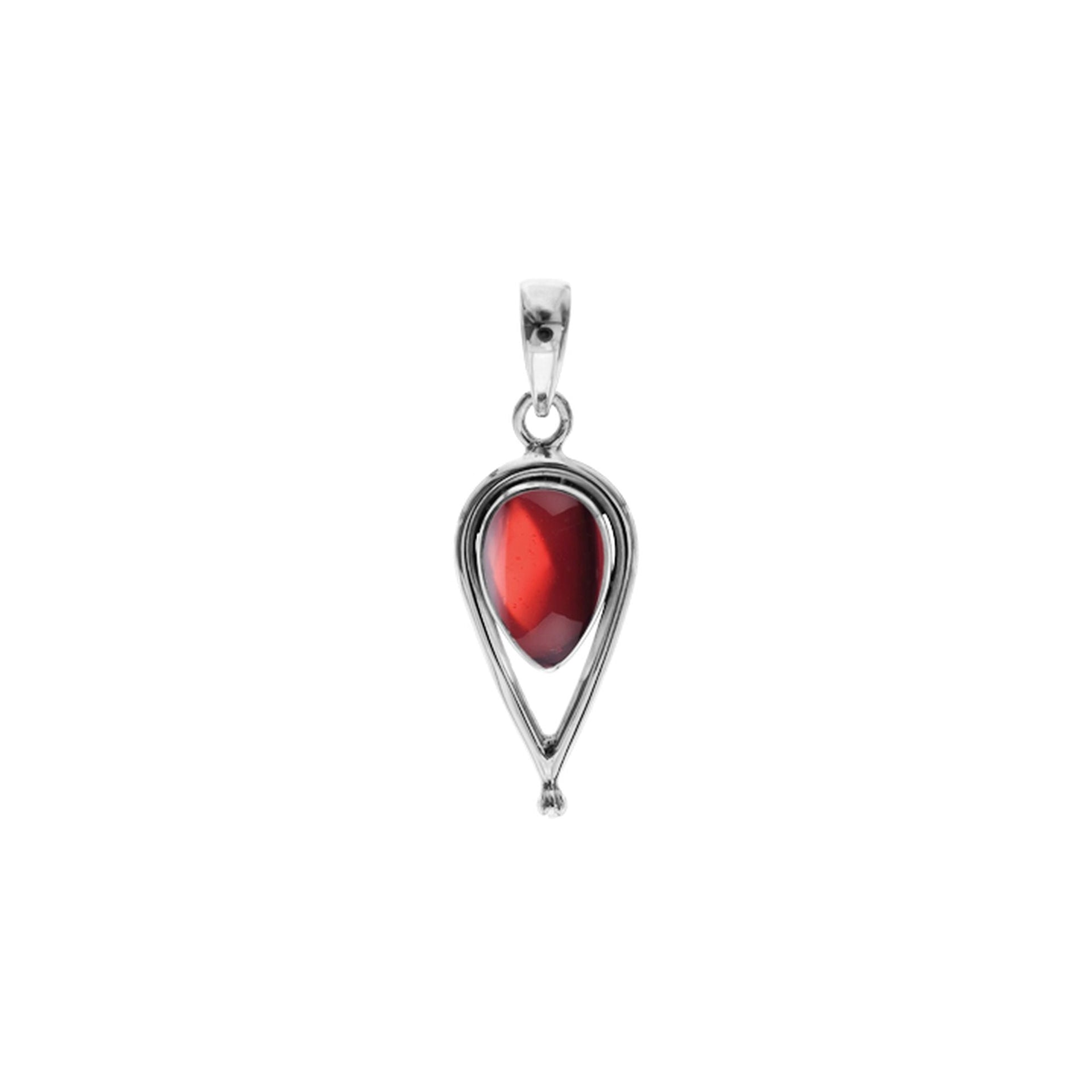 Amy teardrop garnet pendant
