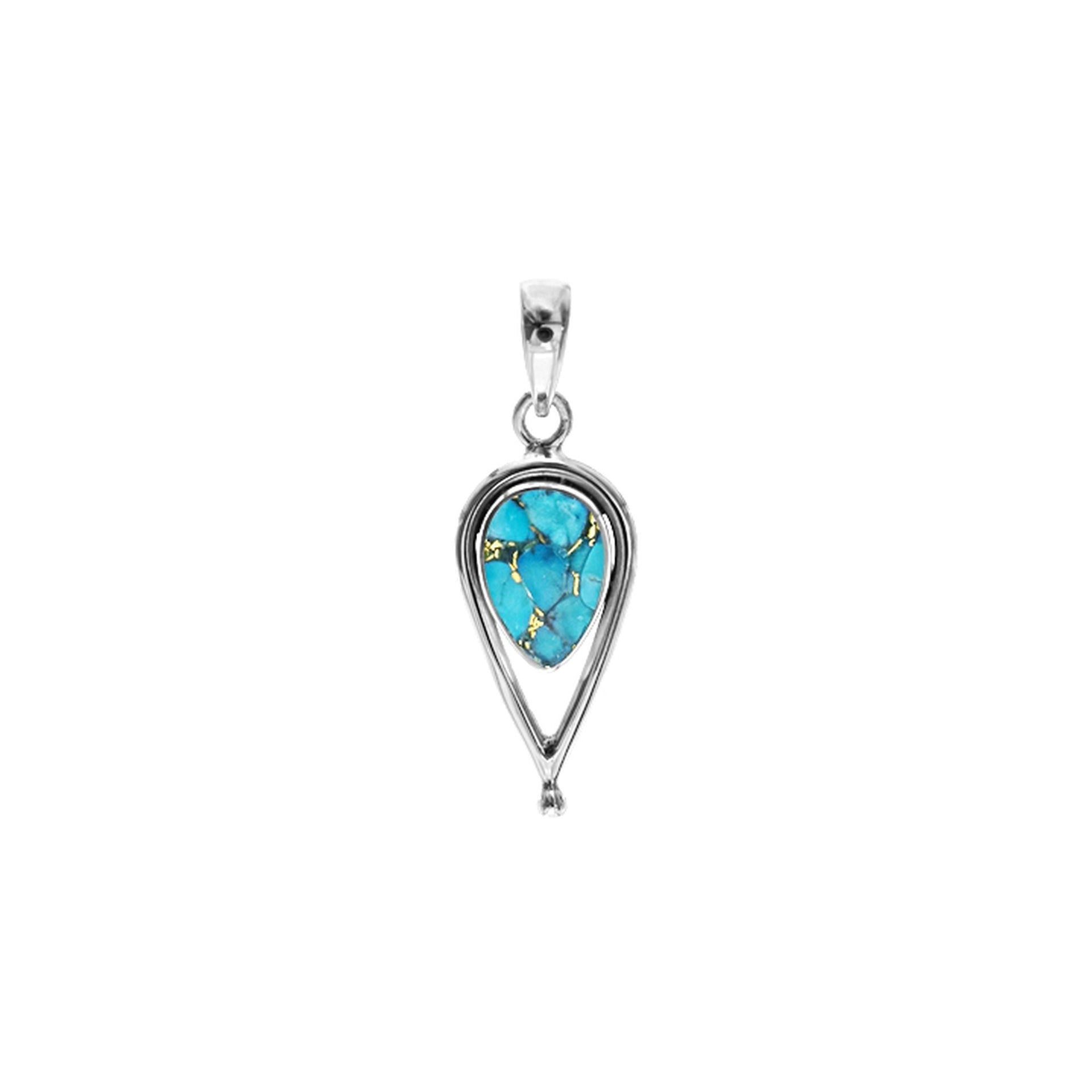 Amy teardrop blue mohave pendant