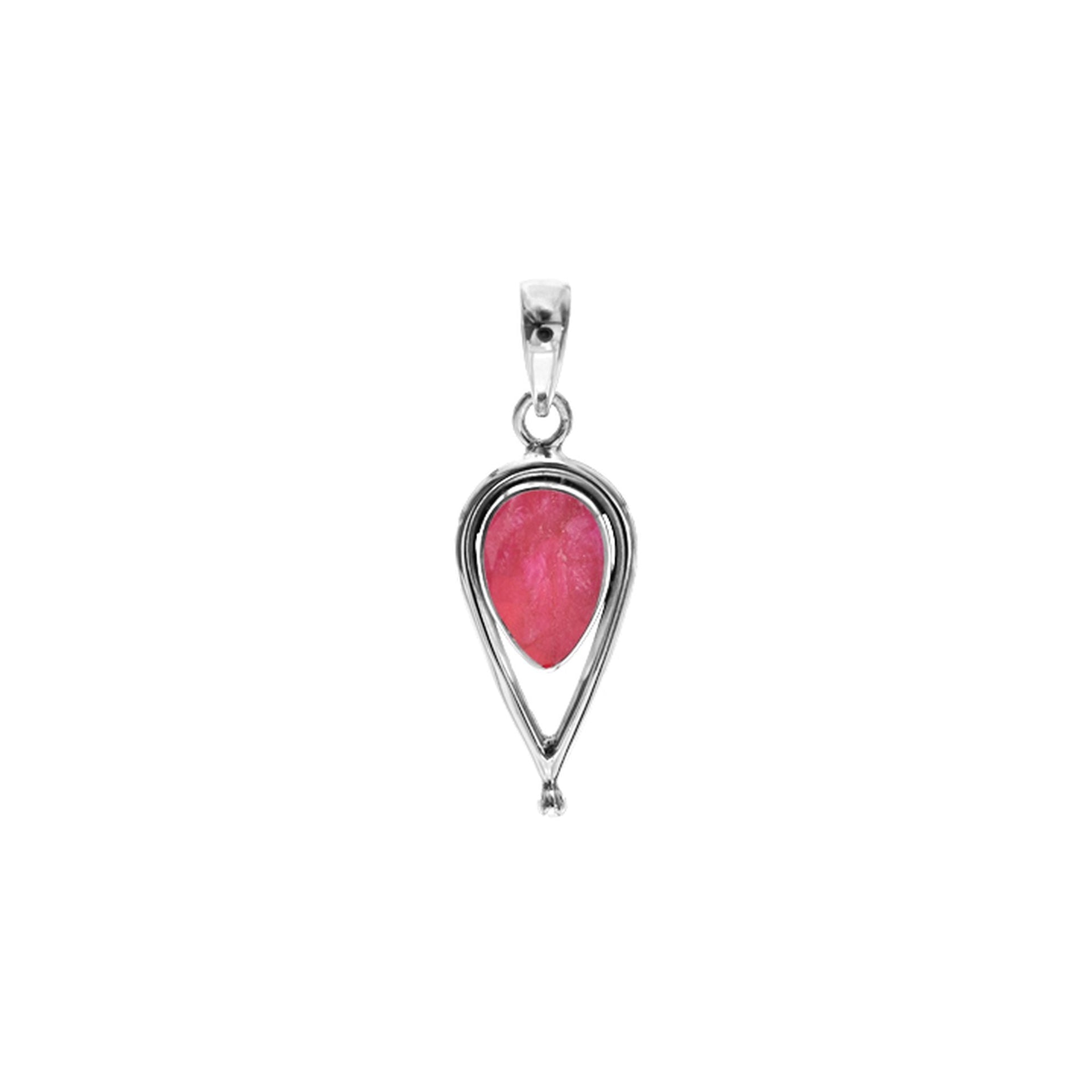 Amy teardrop ruby quartz pendant