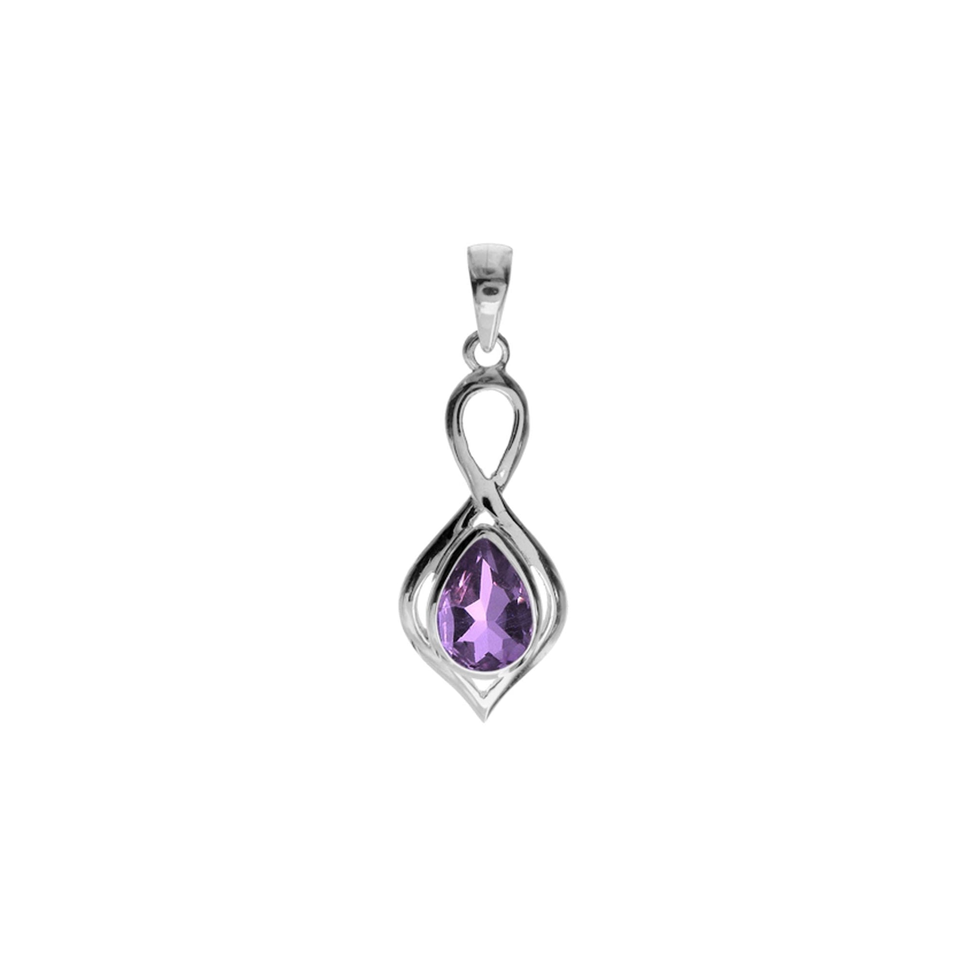 Lola dart-shaped amethyst pendant