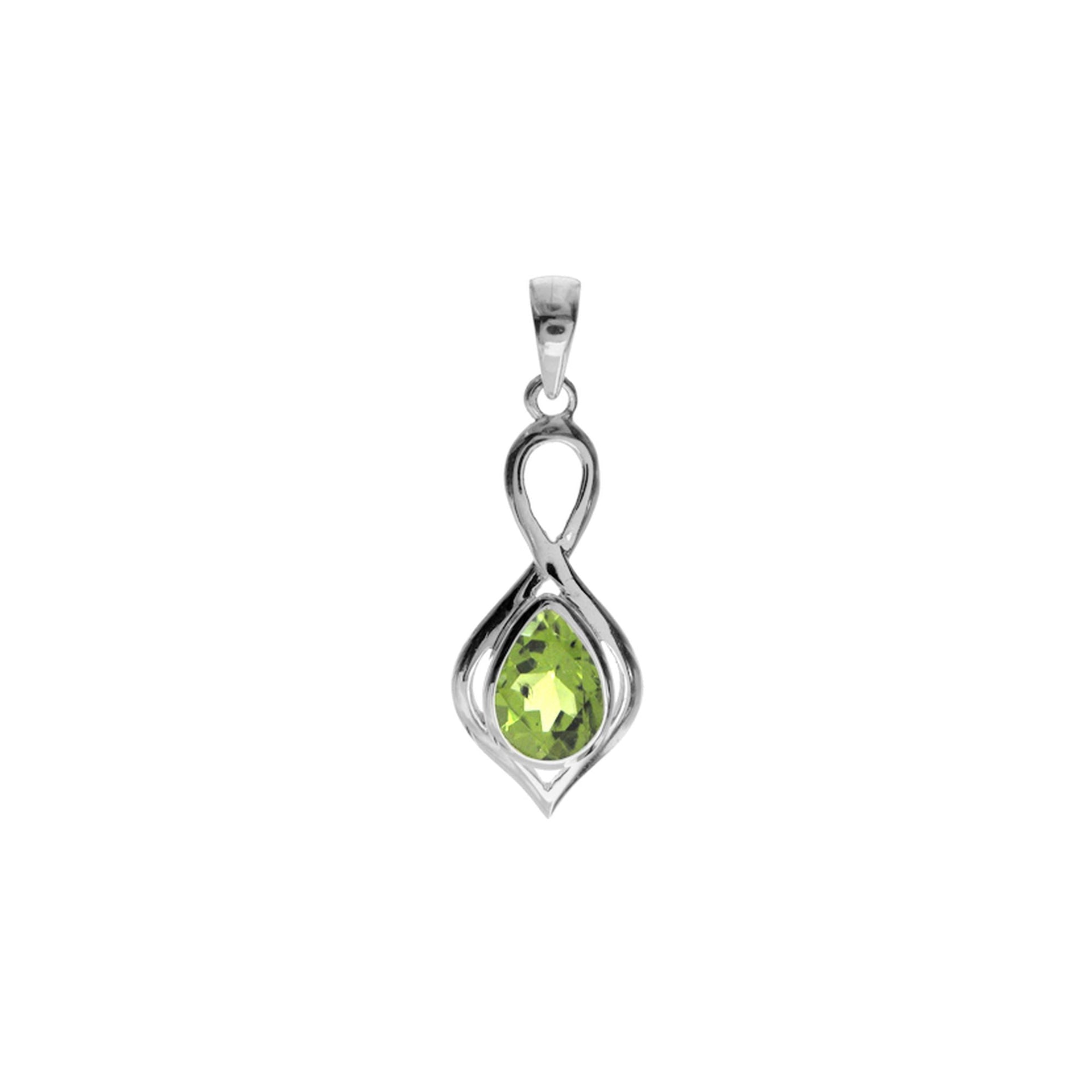 Lola dart-shaped peridot pendant