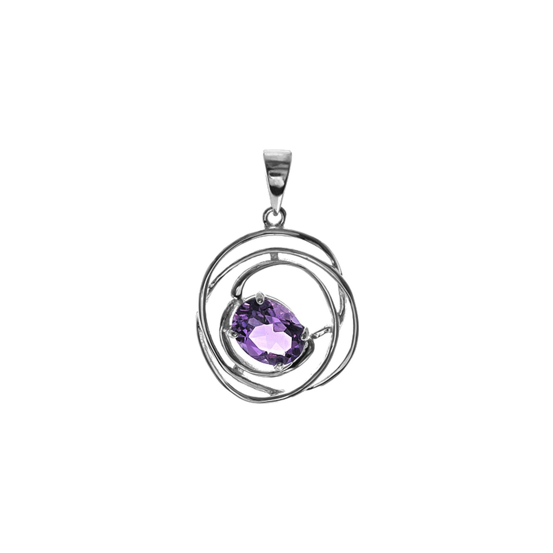 Lola amethyst irregular loops pendant
