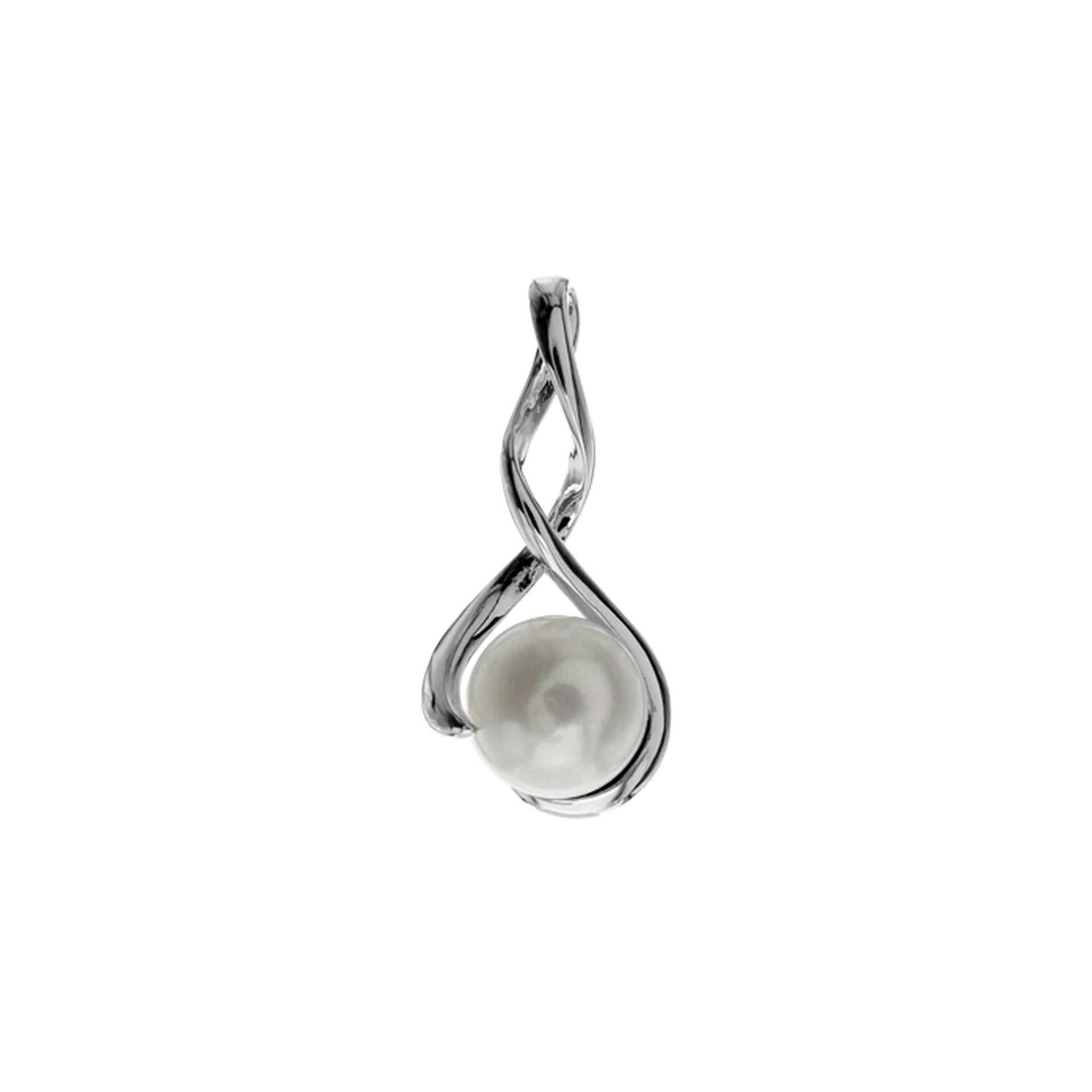 Astrid double twist pearl pendant