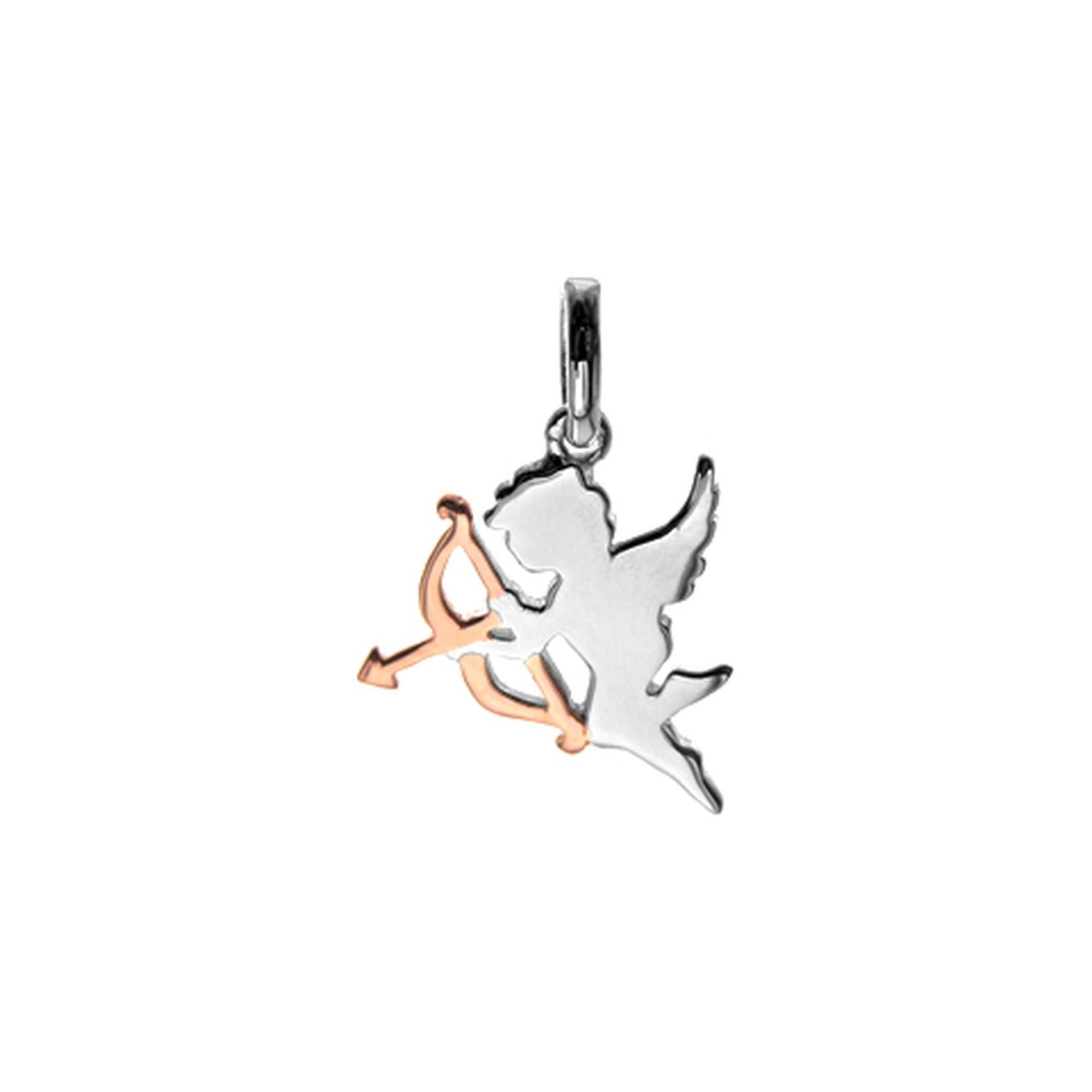 Rose gold plated cupid pendant