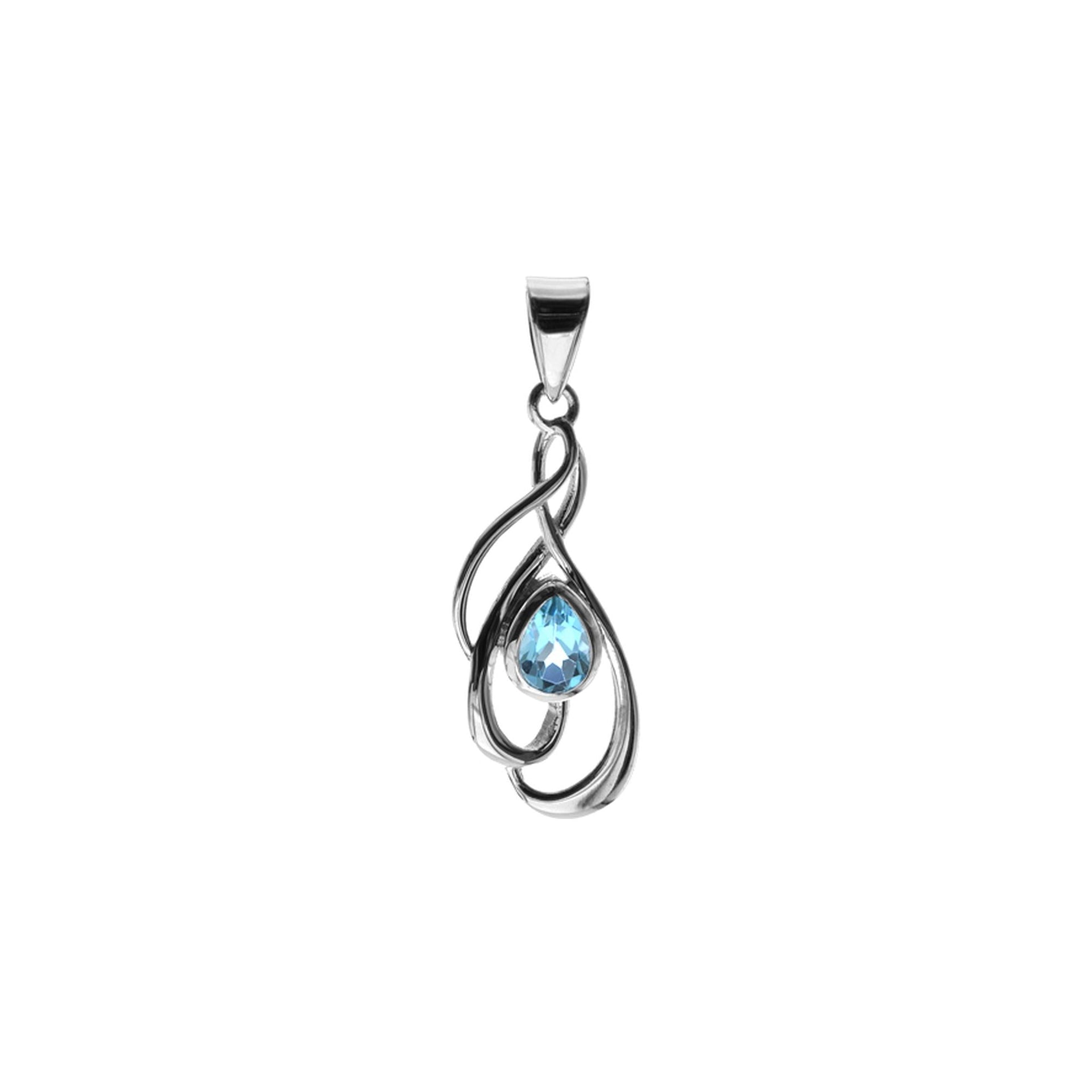 Betsy blue topaz swirls pendant