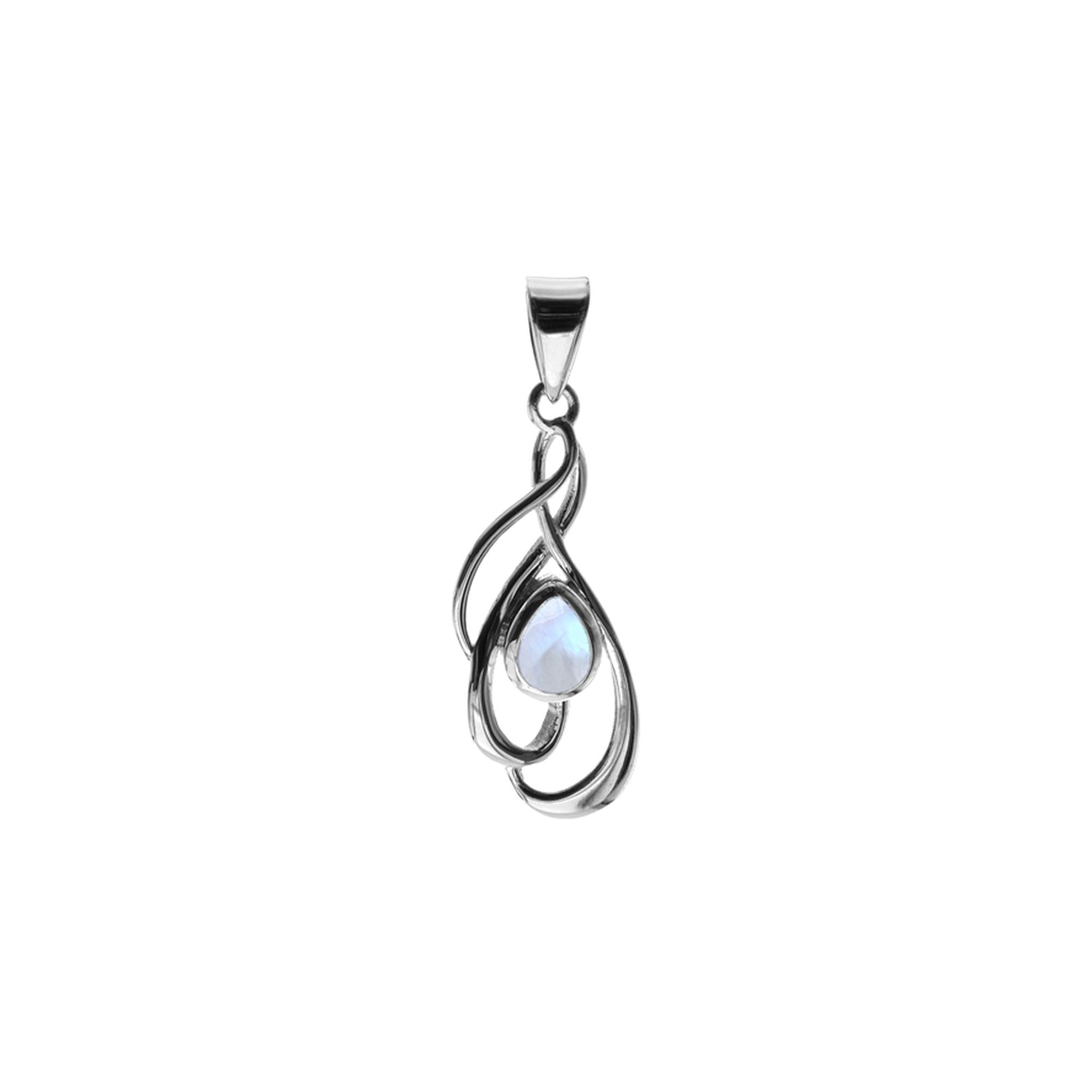 Betsy rainbow moonstone swirls pendant