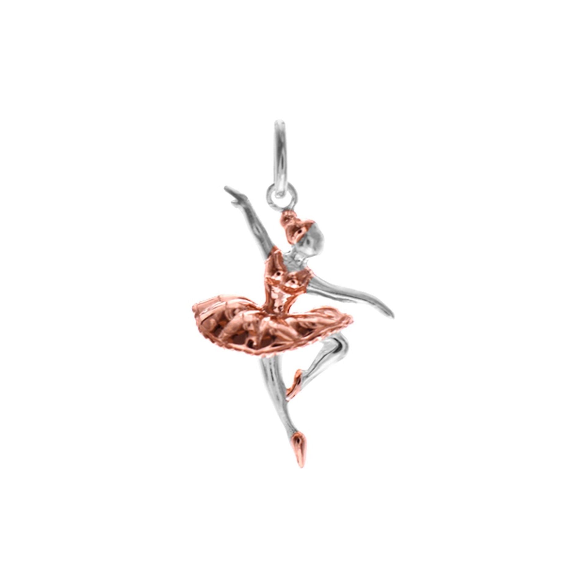 Rose gold plated ballerina pendant