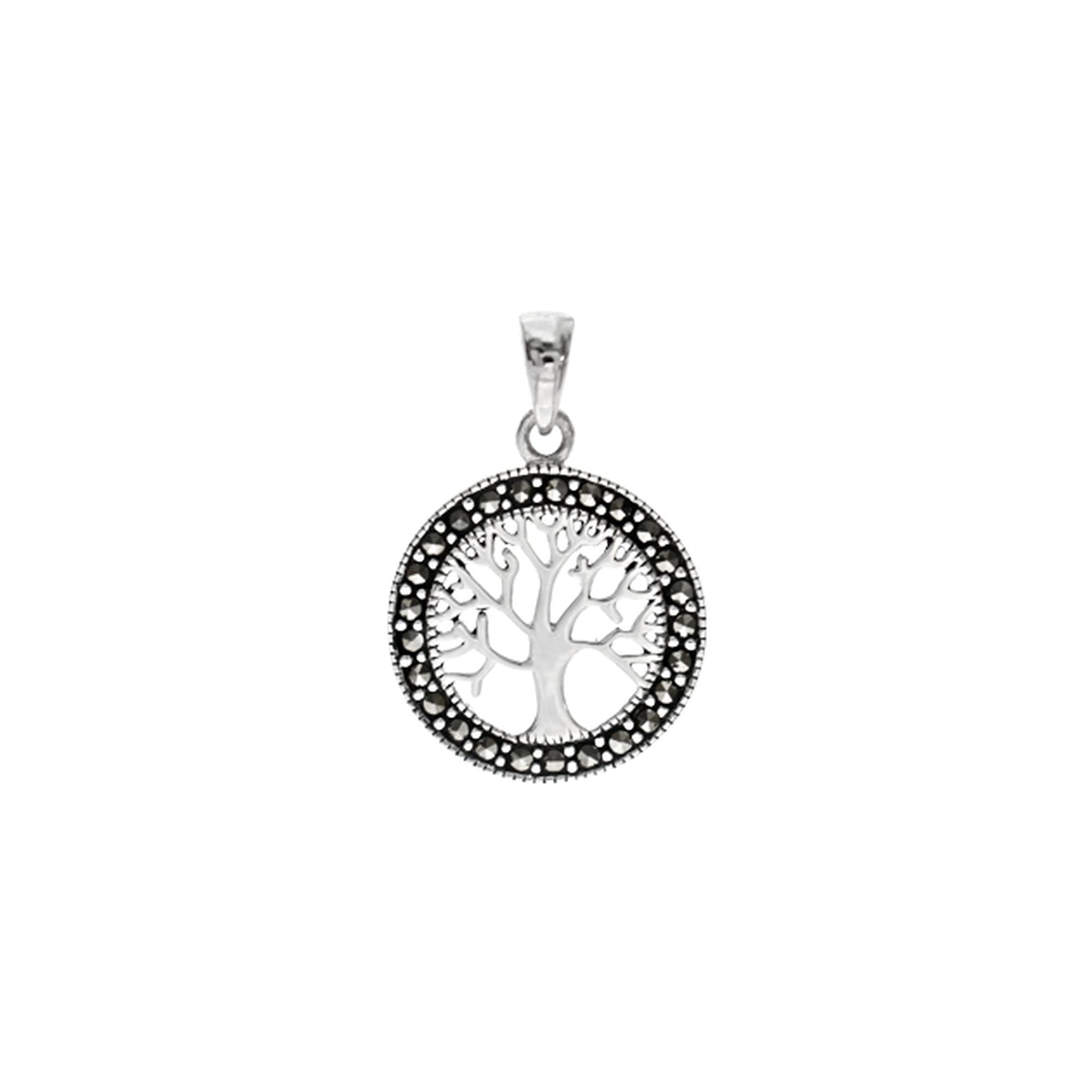 Lottie tree of life circle surround pendant