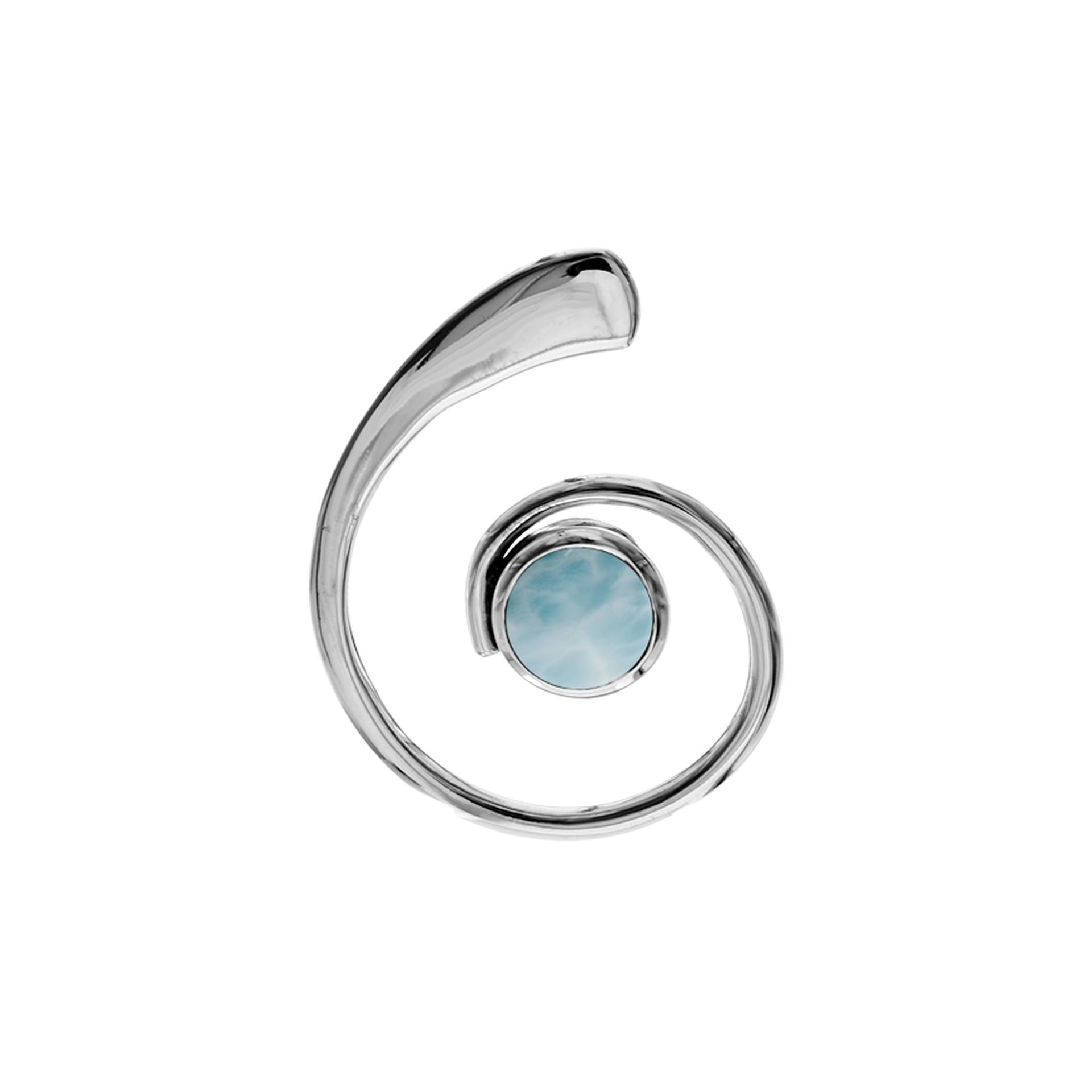 Amy larimar swirl pendant