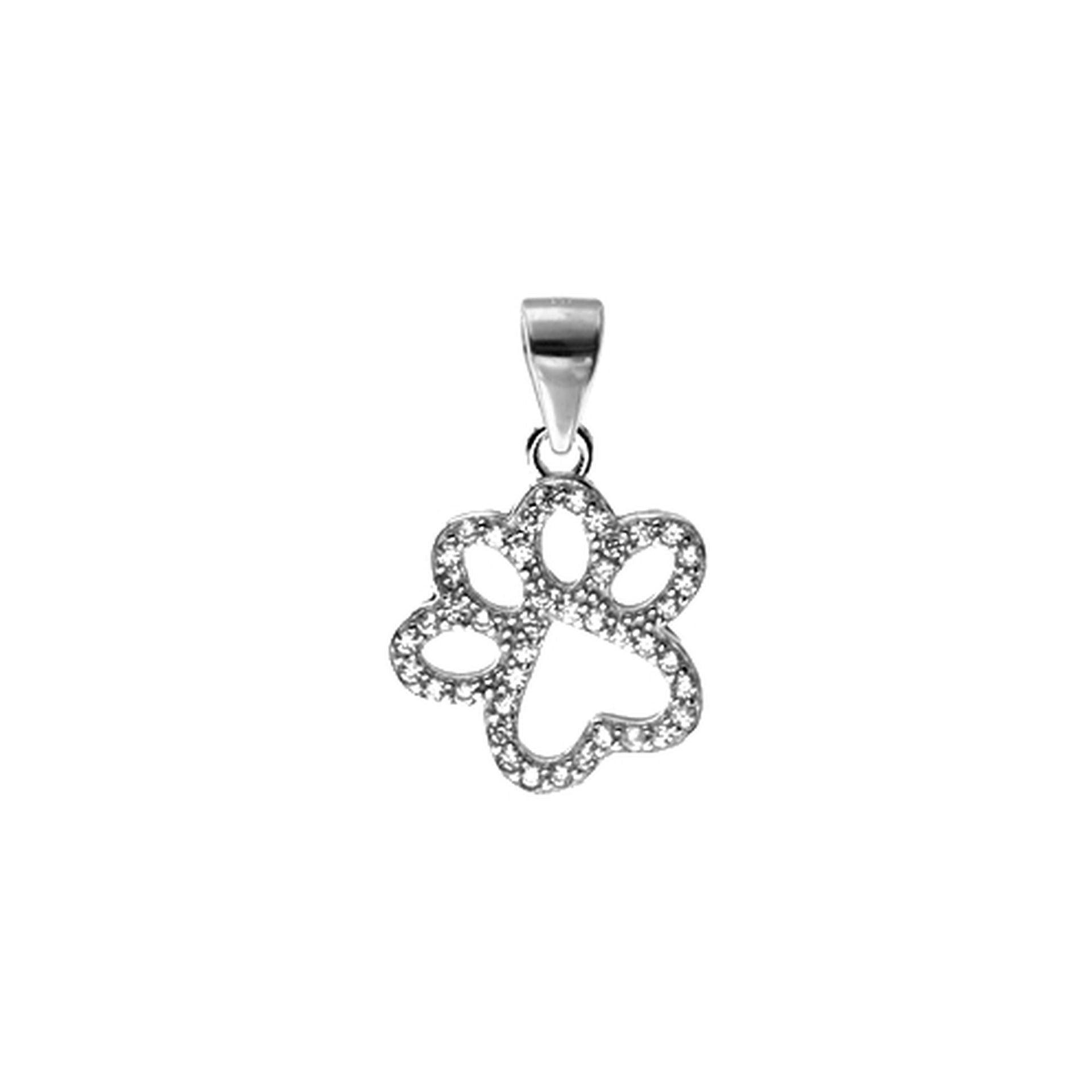 Alianna offset paw print pendant