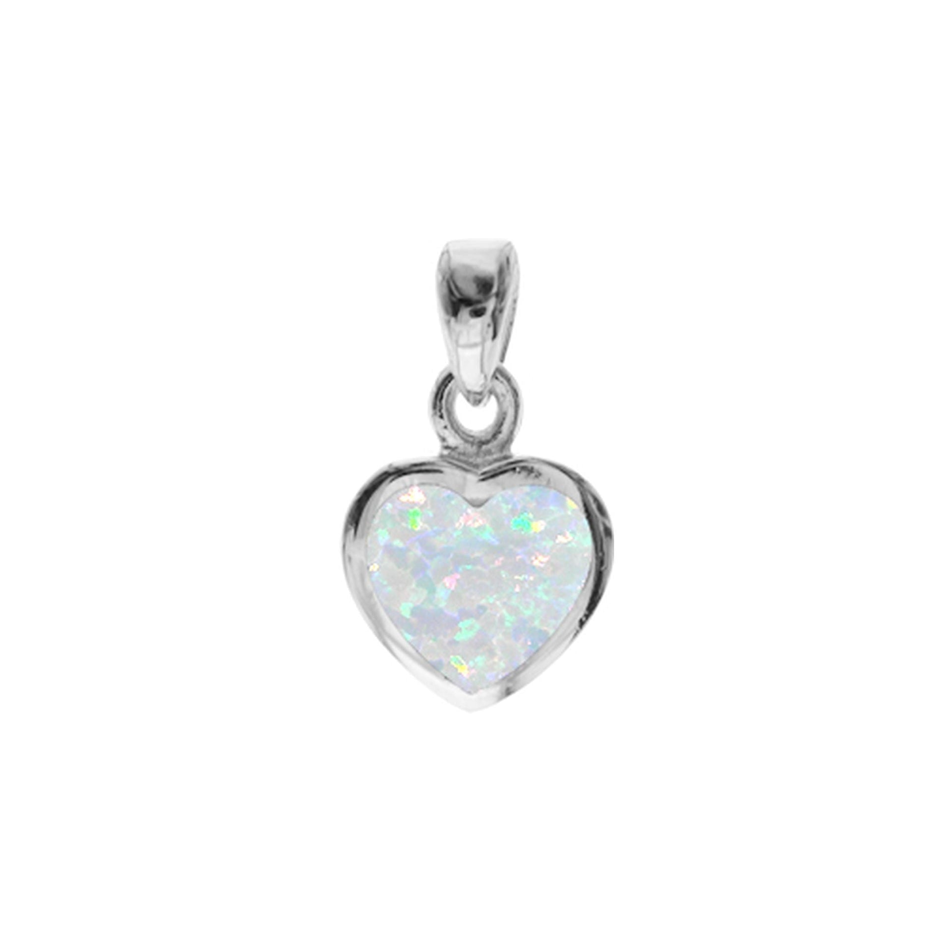 Diana white heart pendant