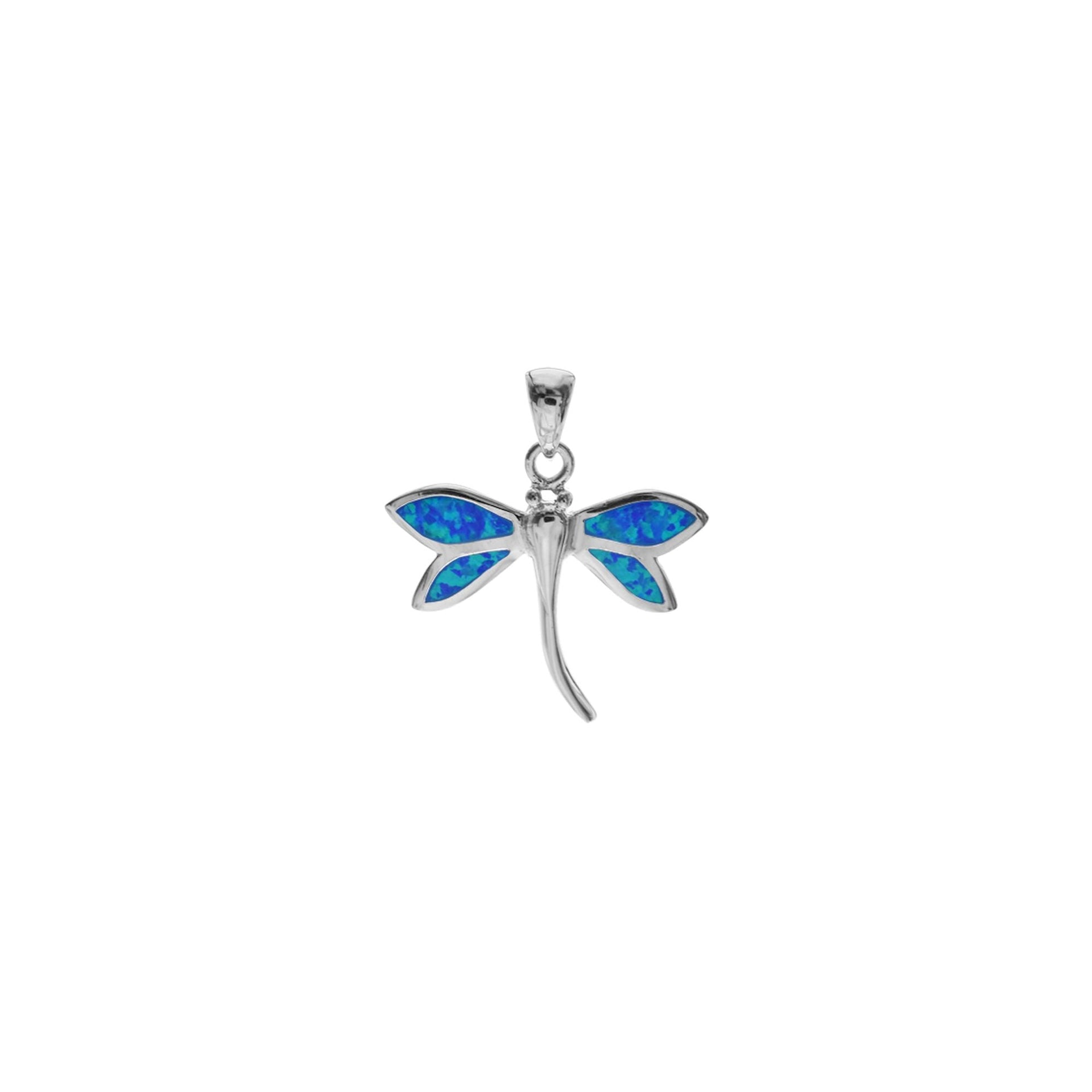 Emerie blue dragonfly pendant