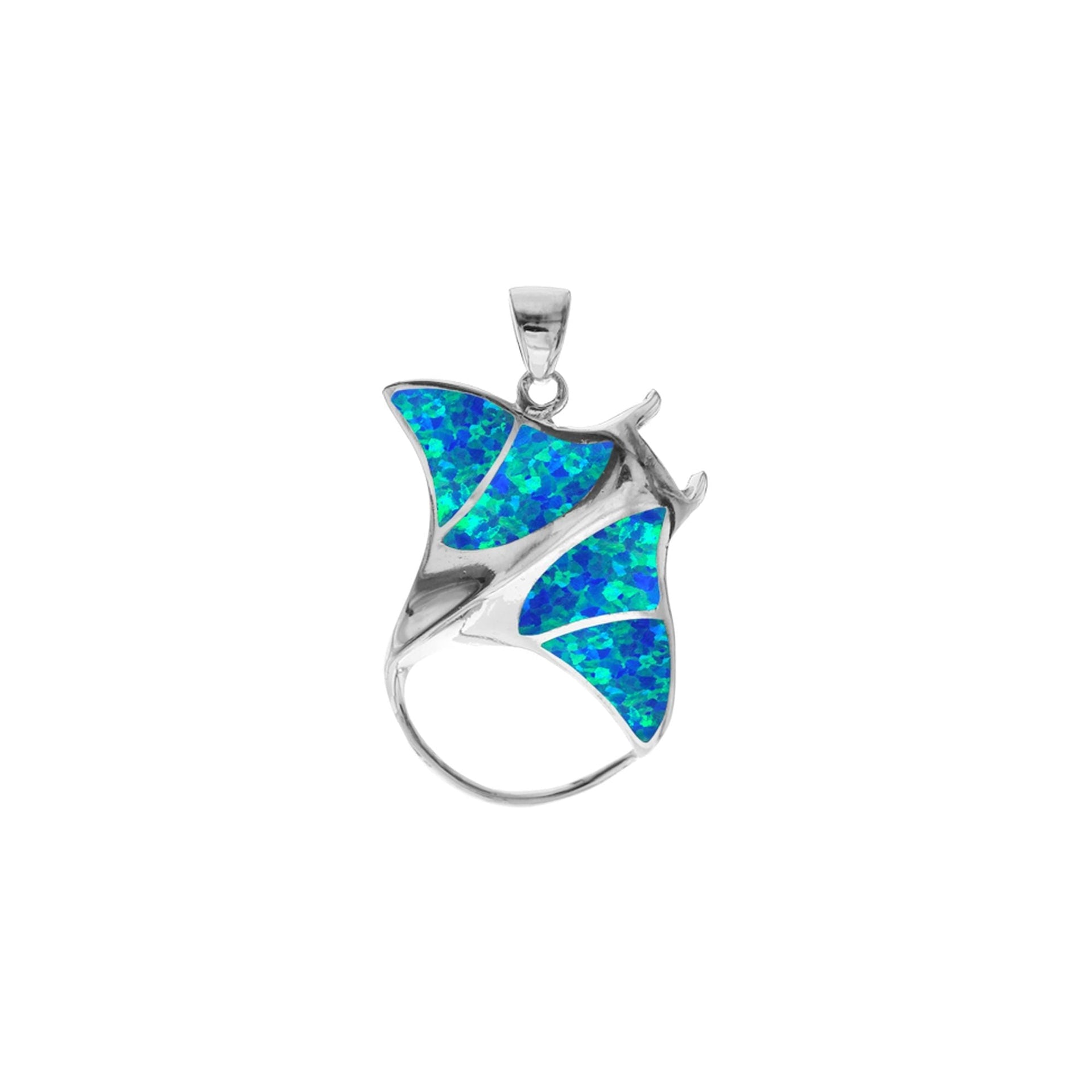 Ana blue manta ray pendant
